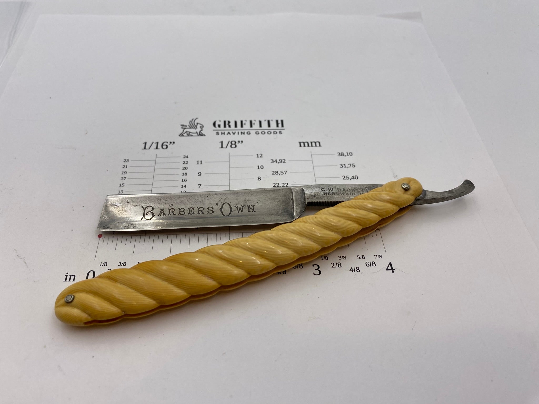 Vintage C.W. Hacket "Barber's Own" Razor for Restoration