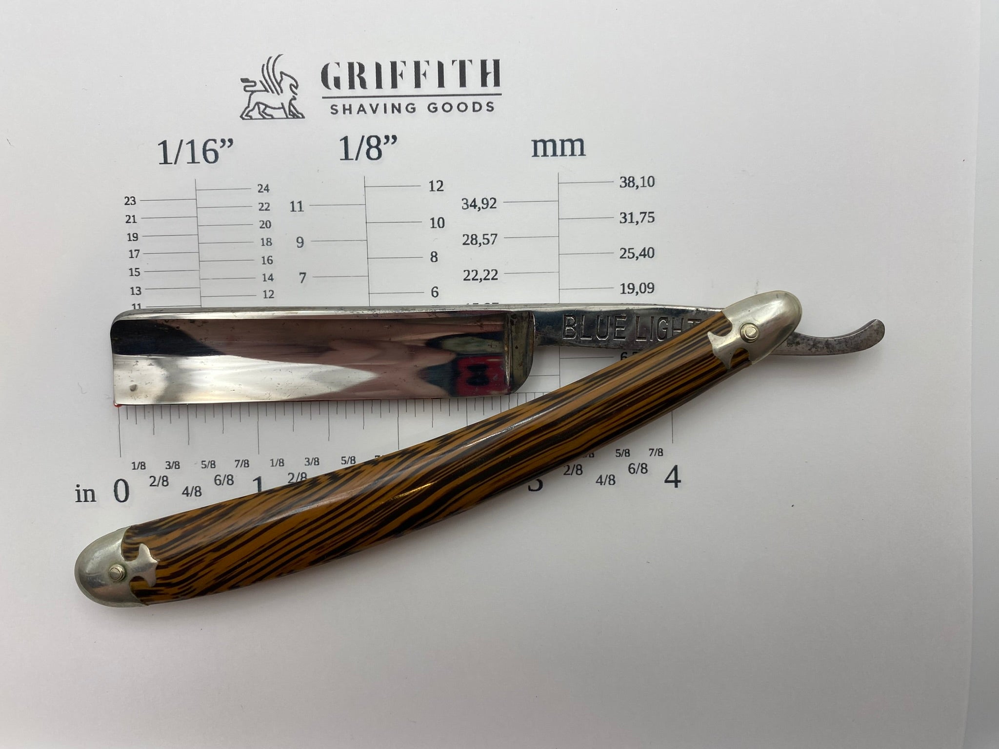 Vintage Denison Barber Supply "Blue Light" Razor for Restoration