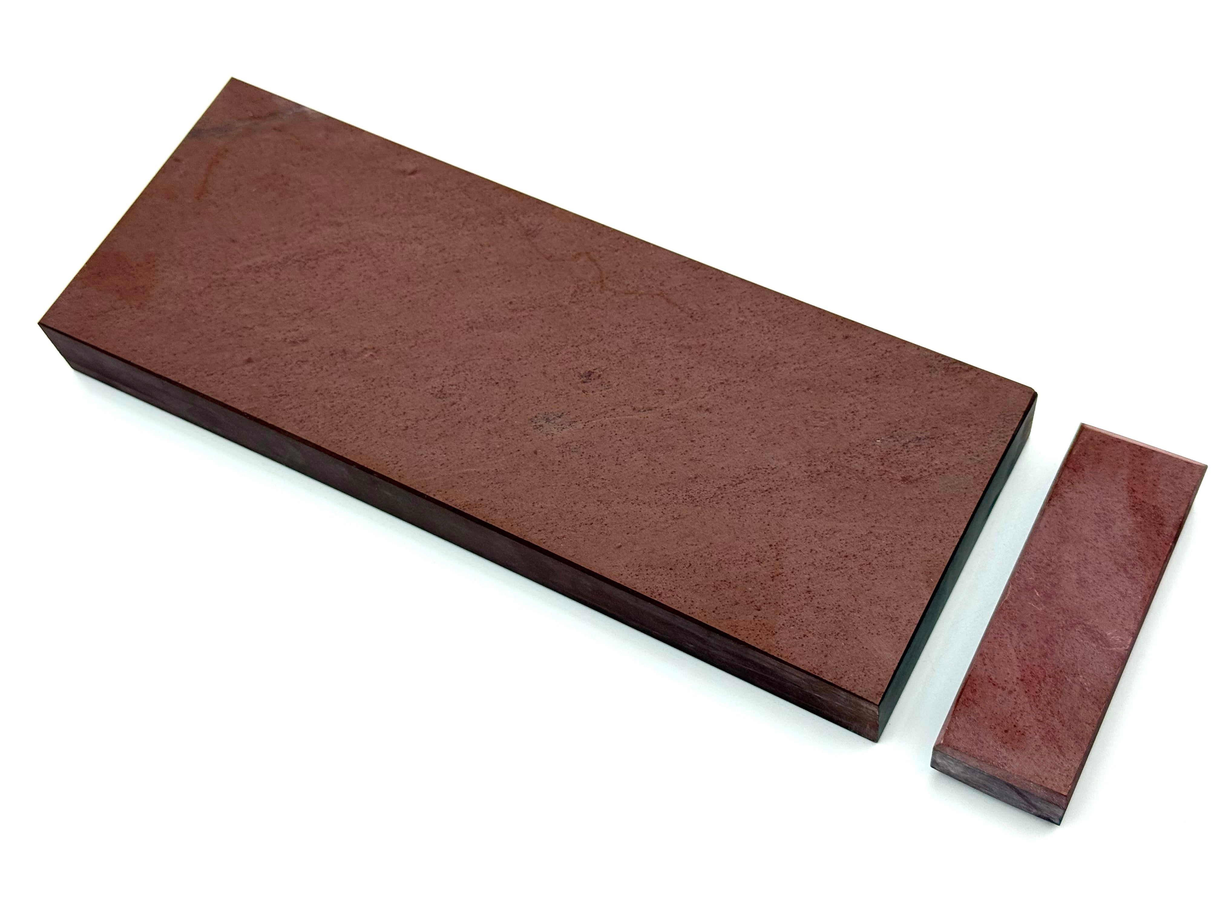 New York Red Slate Whetstone 8x3in. x 3/4in. thick - Extra Fine Water Razor Knife Hone Sharpening Stone - Finisher