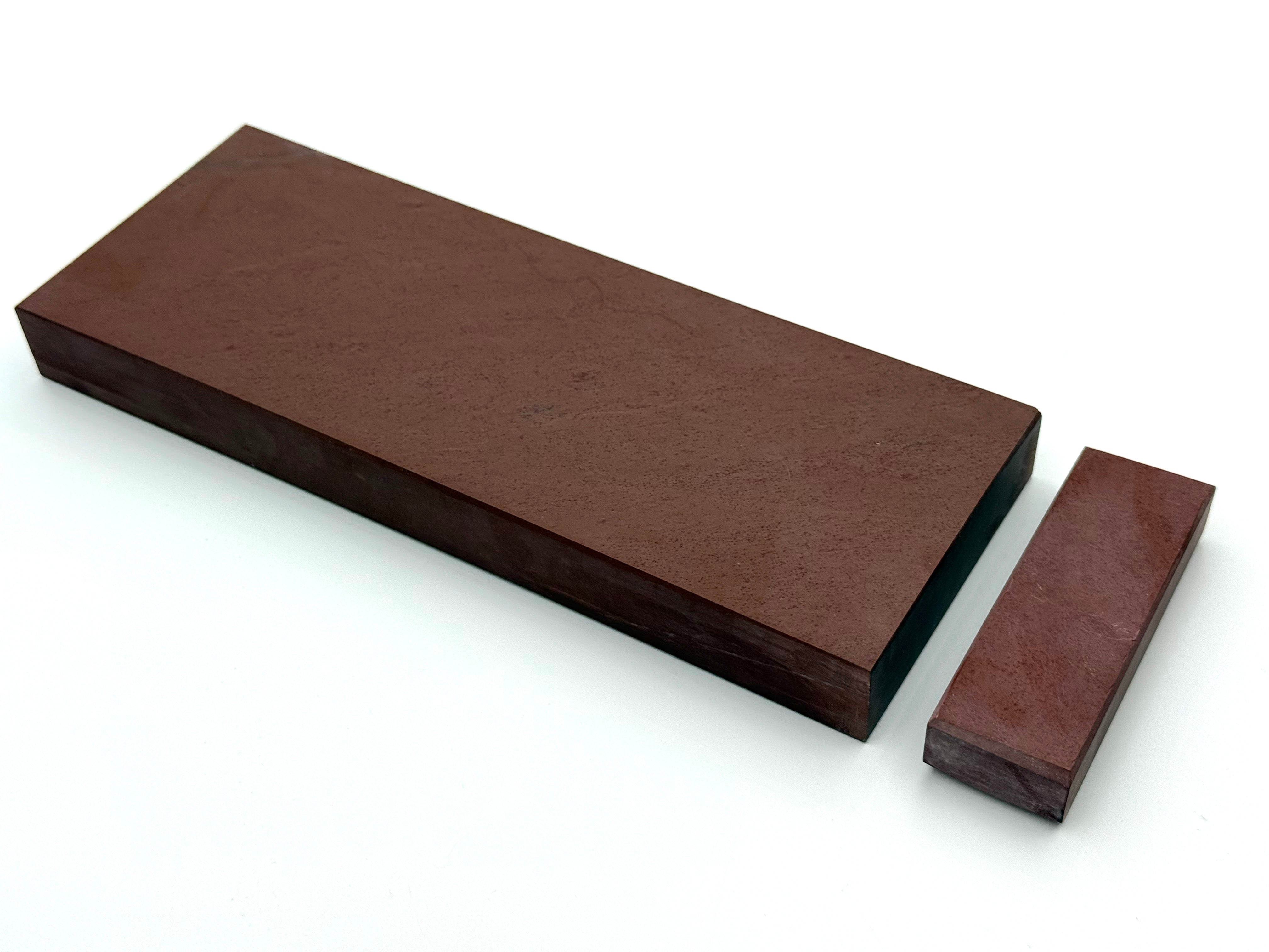 New York Red Slate Whetstone 8x3in. x 3/4in. thick - Extra Fine Water Razor Knife Hone Sharpening Stone - Finisher