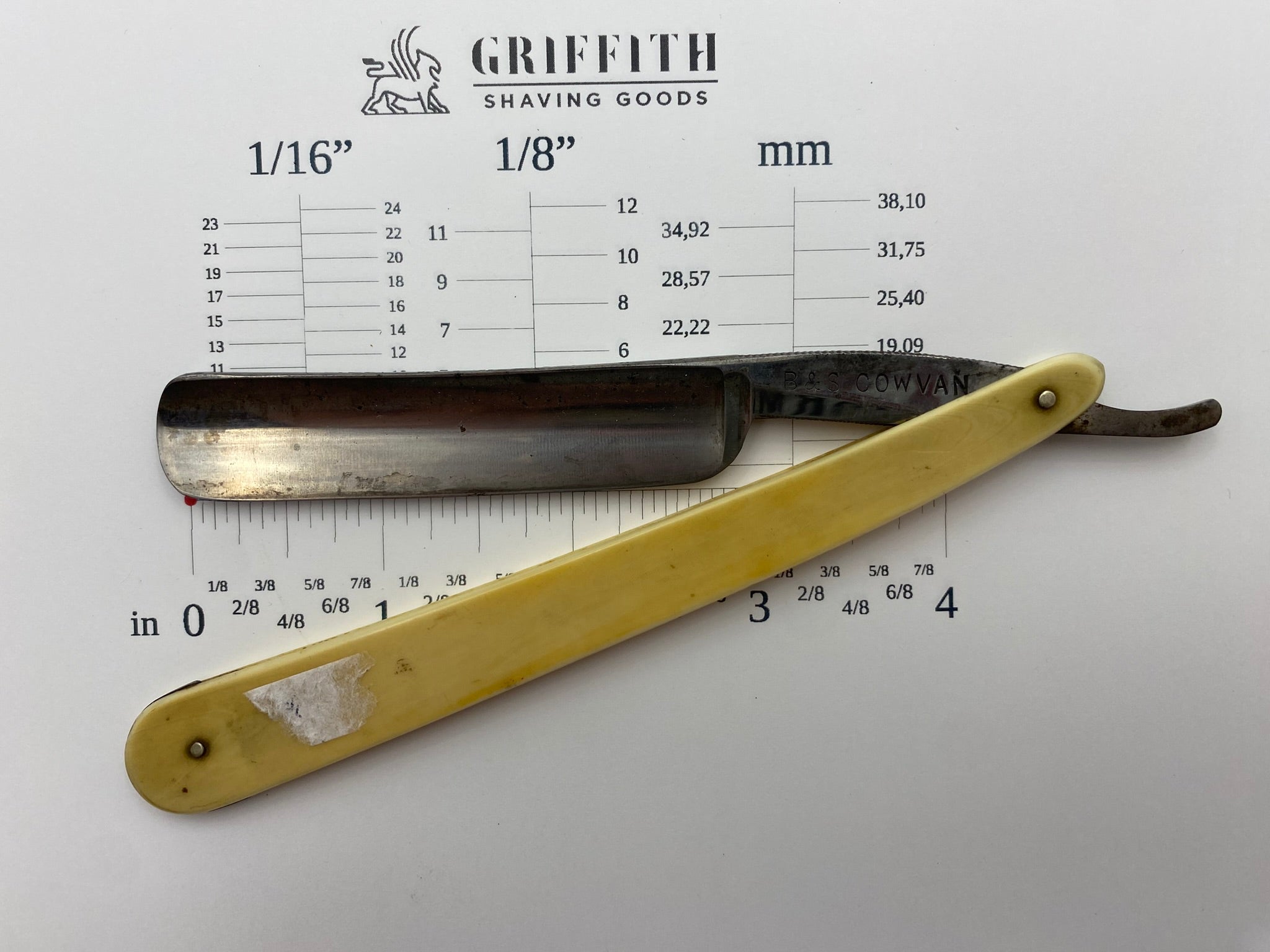 Vintage B.&S. Cowvan Sheffield Razor for Restoration