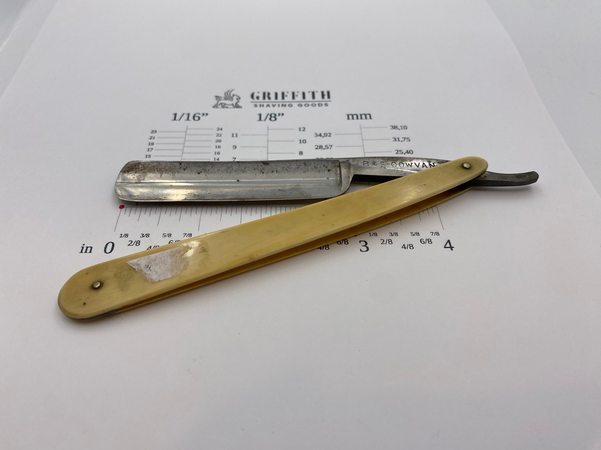 Vintage B.&S. Cowvan Sheffield Razor for Restoration