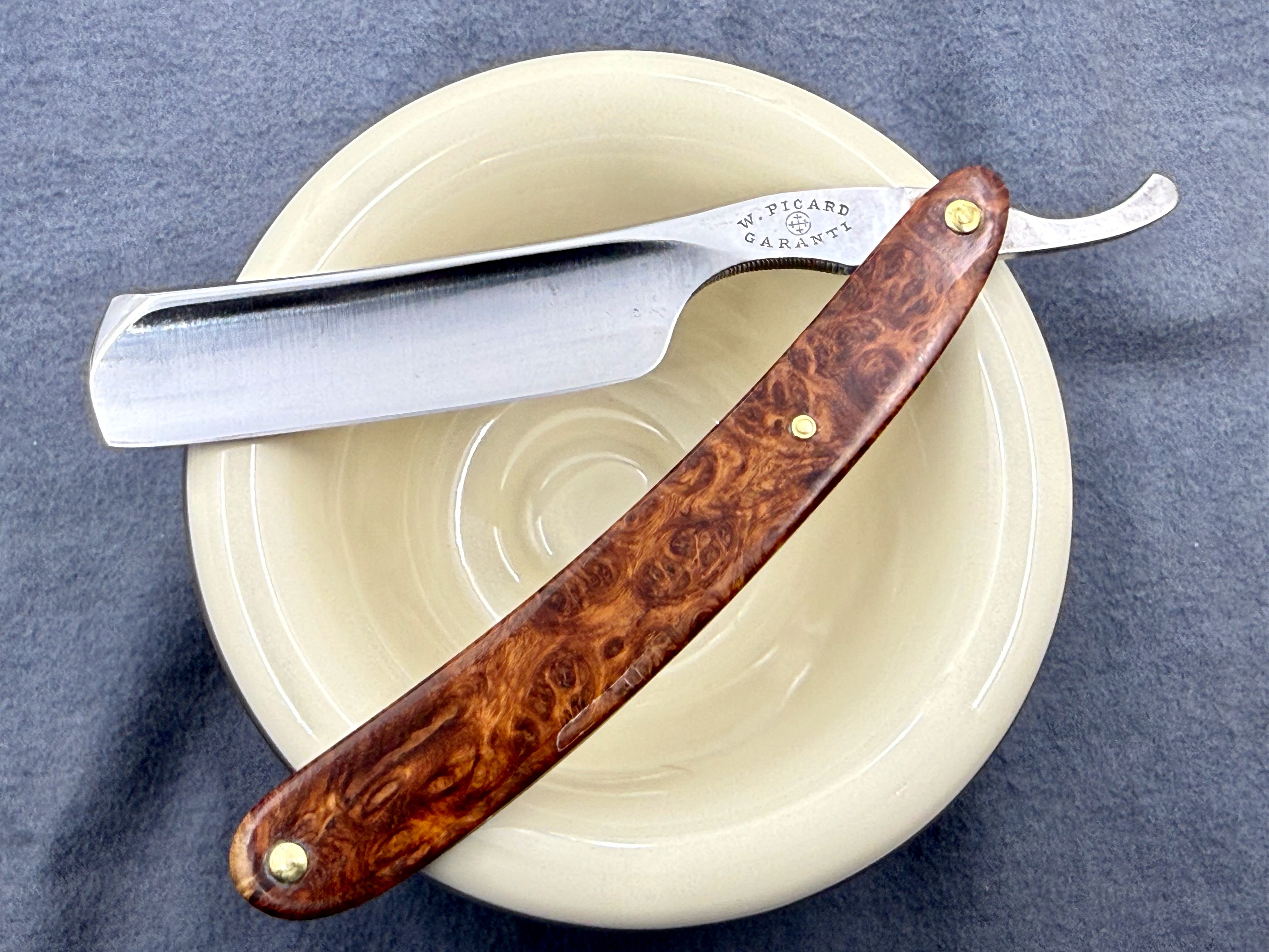 W. Picard 13/16 Full Hollow - Fully Restored French Straight Razor with Custom Scales- Shave Ready