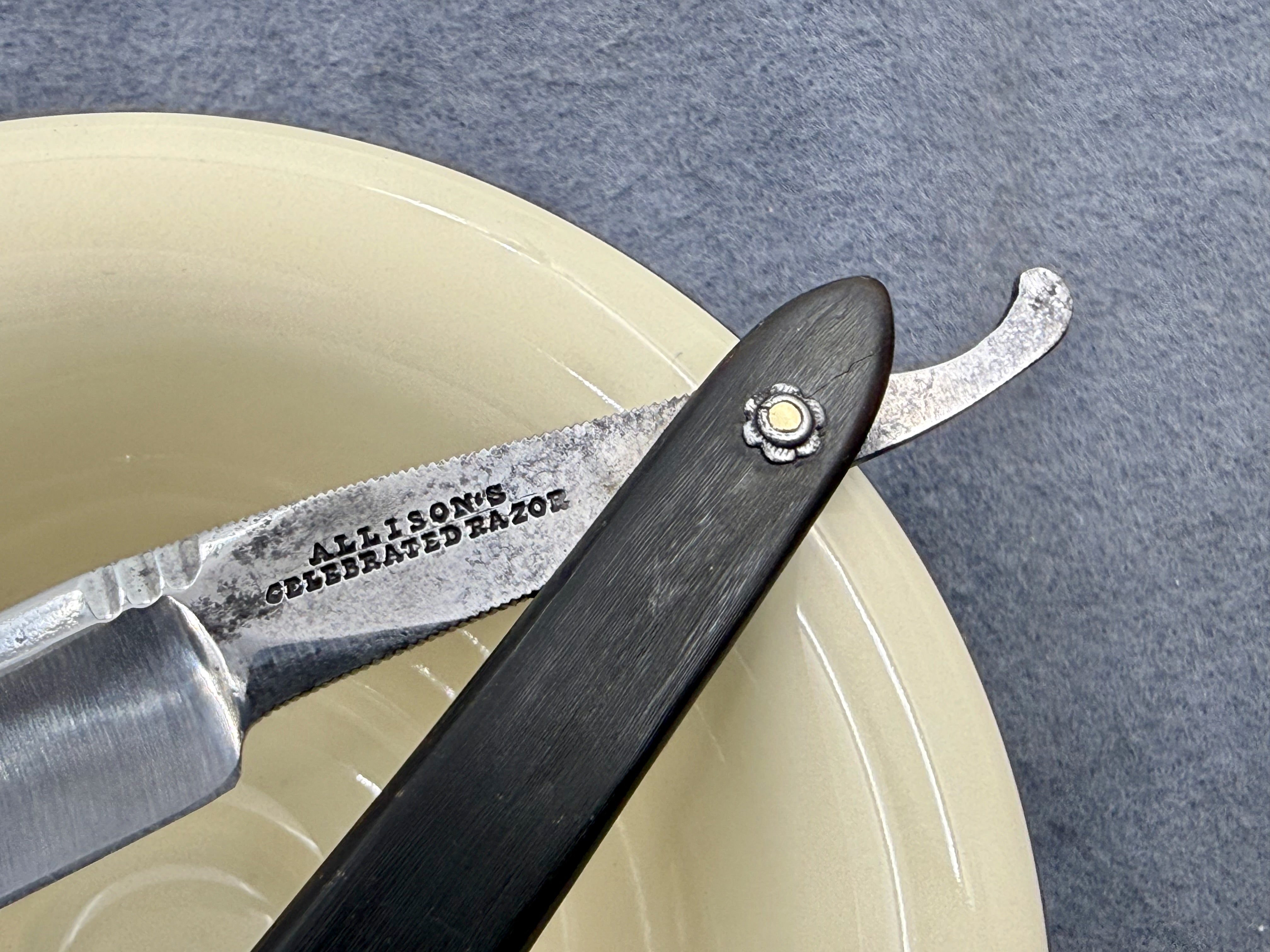Allison's Celebrated Razor - Restored 11/16 Near Wedge Early 1800s Sheffield Straight Razor - Shave Ready