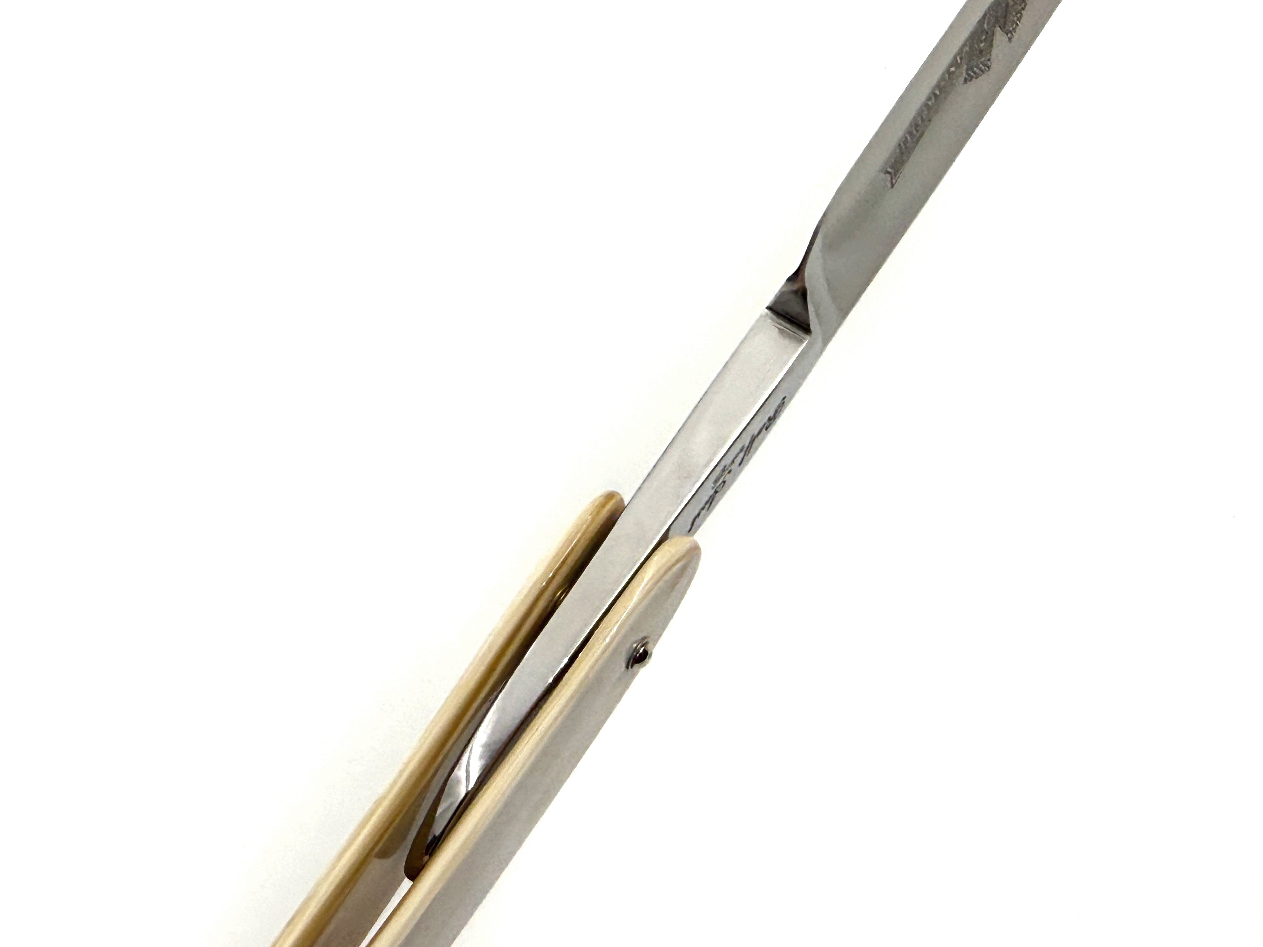 Ralf Aust 7/8 Blade with Square Tip & Horn Scales Full Hollow Solingen Straight Razor