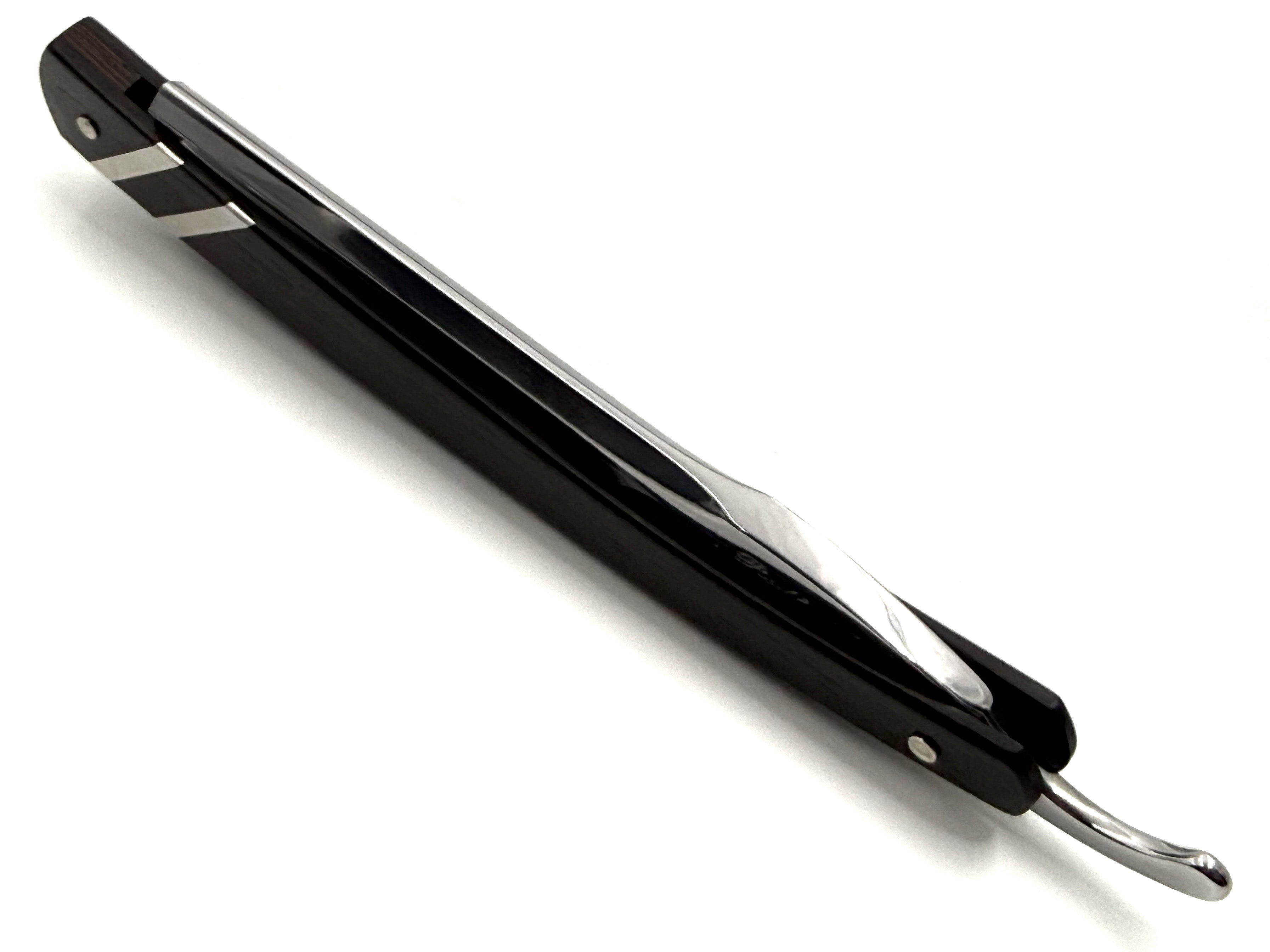 Ralf Aust 6/8 Blade with French Tip & Ebony Scales Full Hollow Solingen Straight Razor