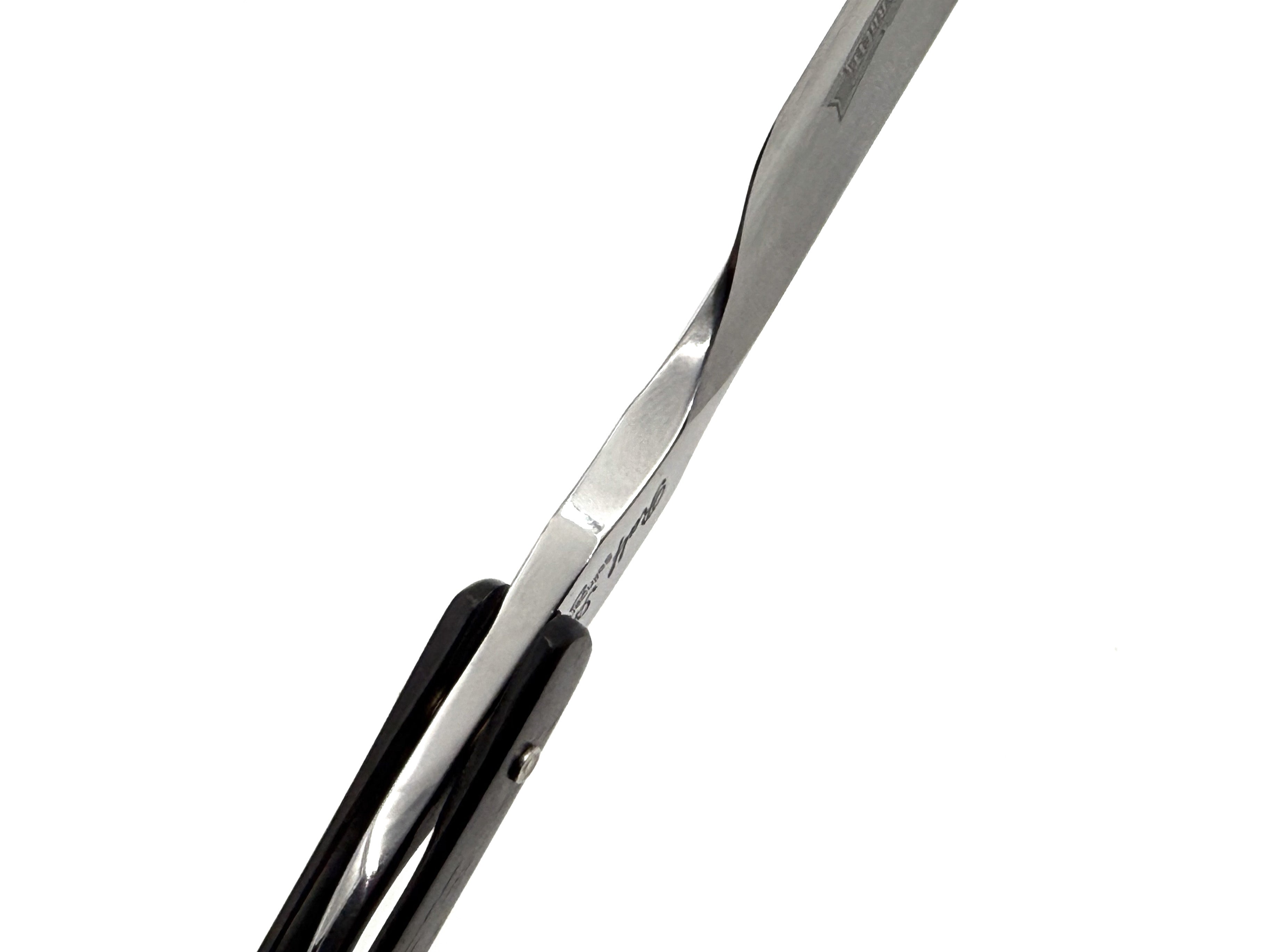 Ralf Aust 6/8 Blade with French Tip & Ebony Scales Full Hollow Solingen Straight Razor