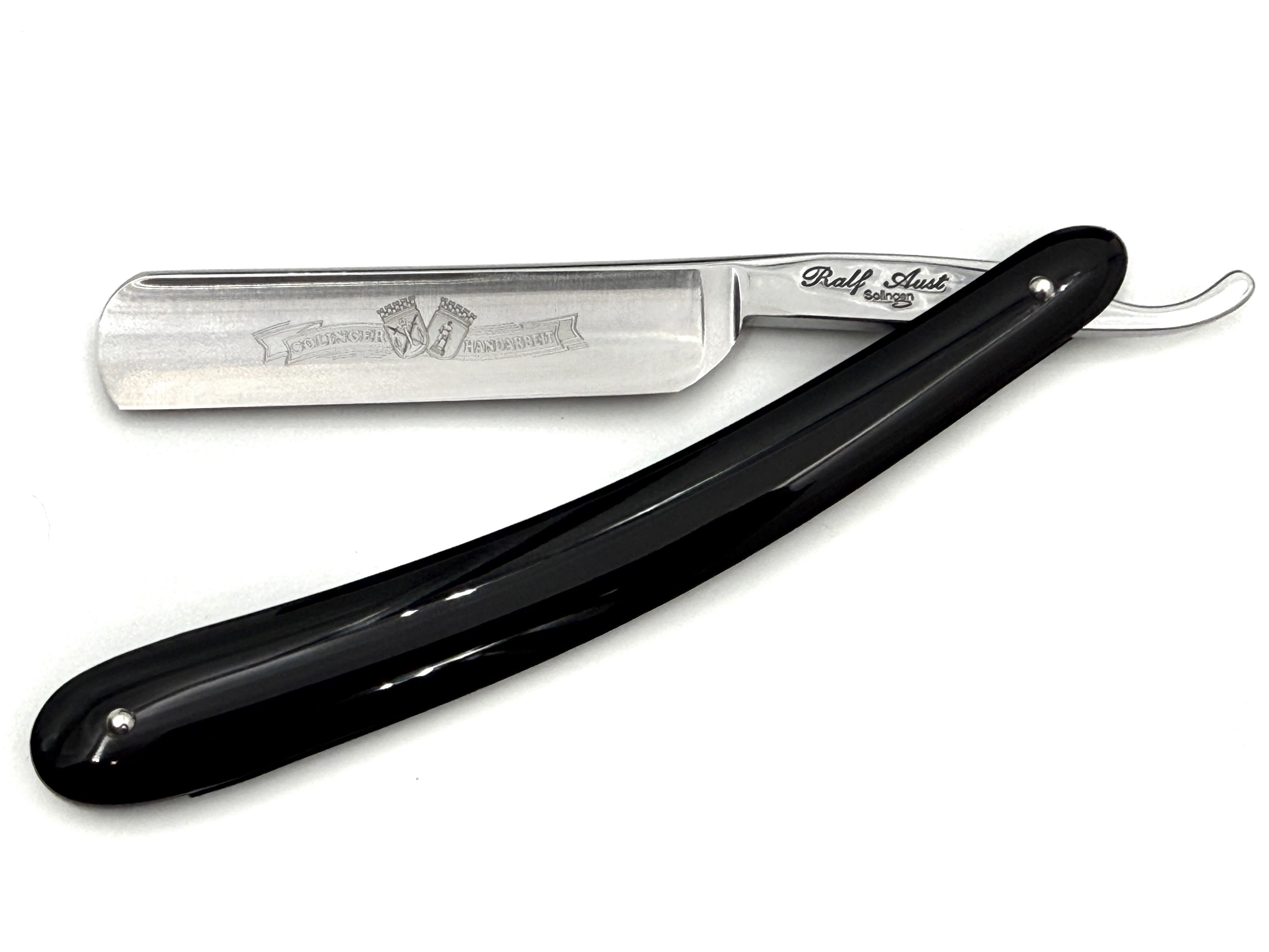 Ralf Aust 5/8 Blade with Round Tip & Plastic Scales Full Hollow Solingen Straight Razor