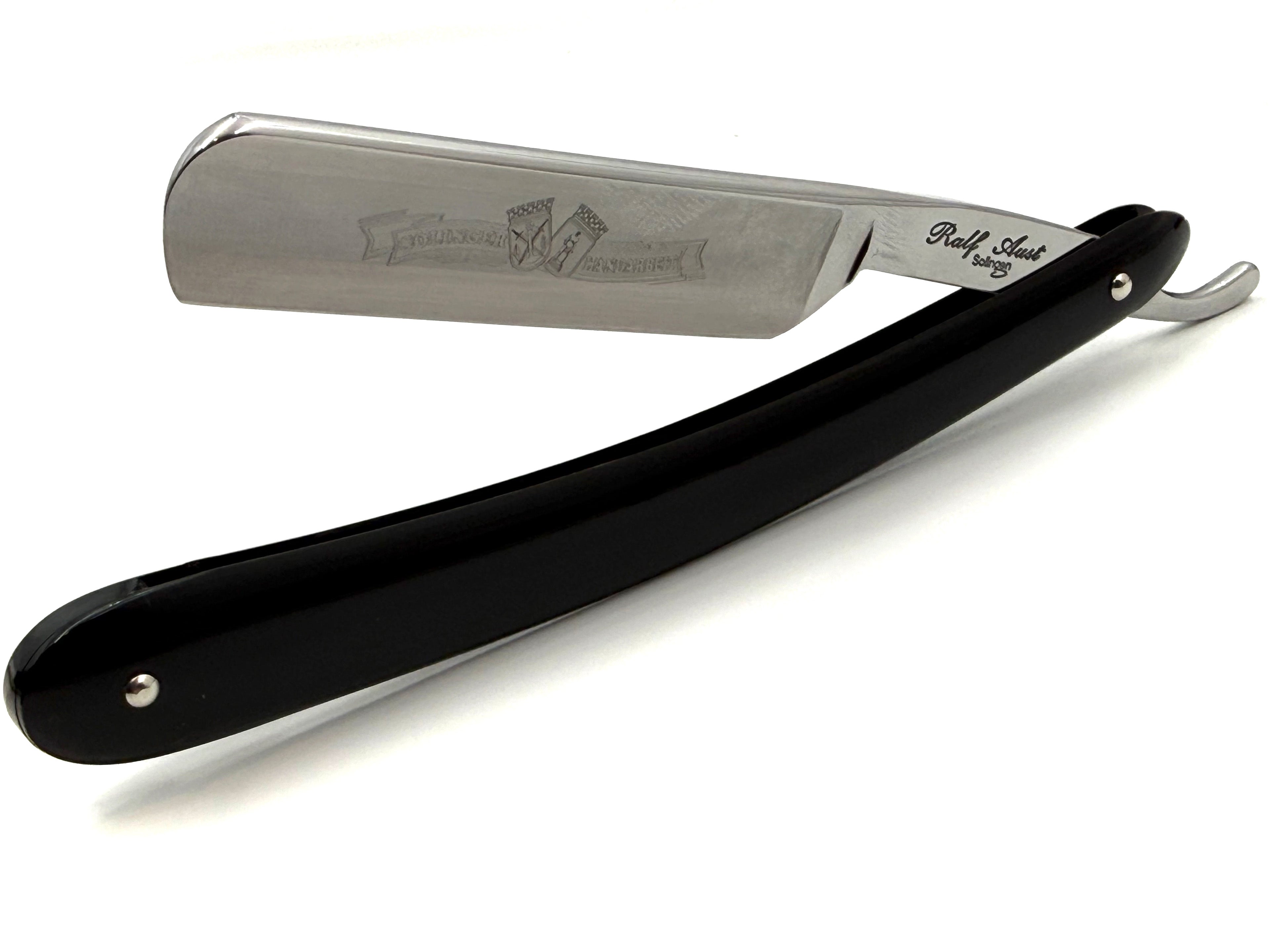 Ralf Aust 5/8 Blade with Round Tip & Plastic Scales Full Hollow Solingen Straight Razor