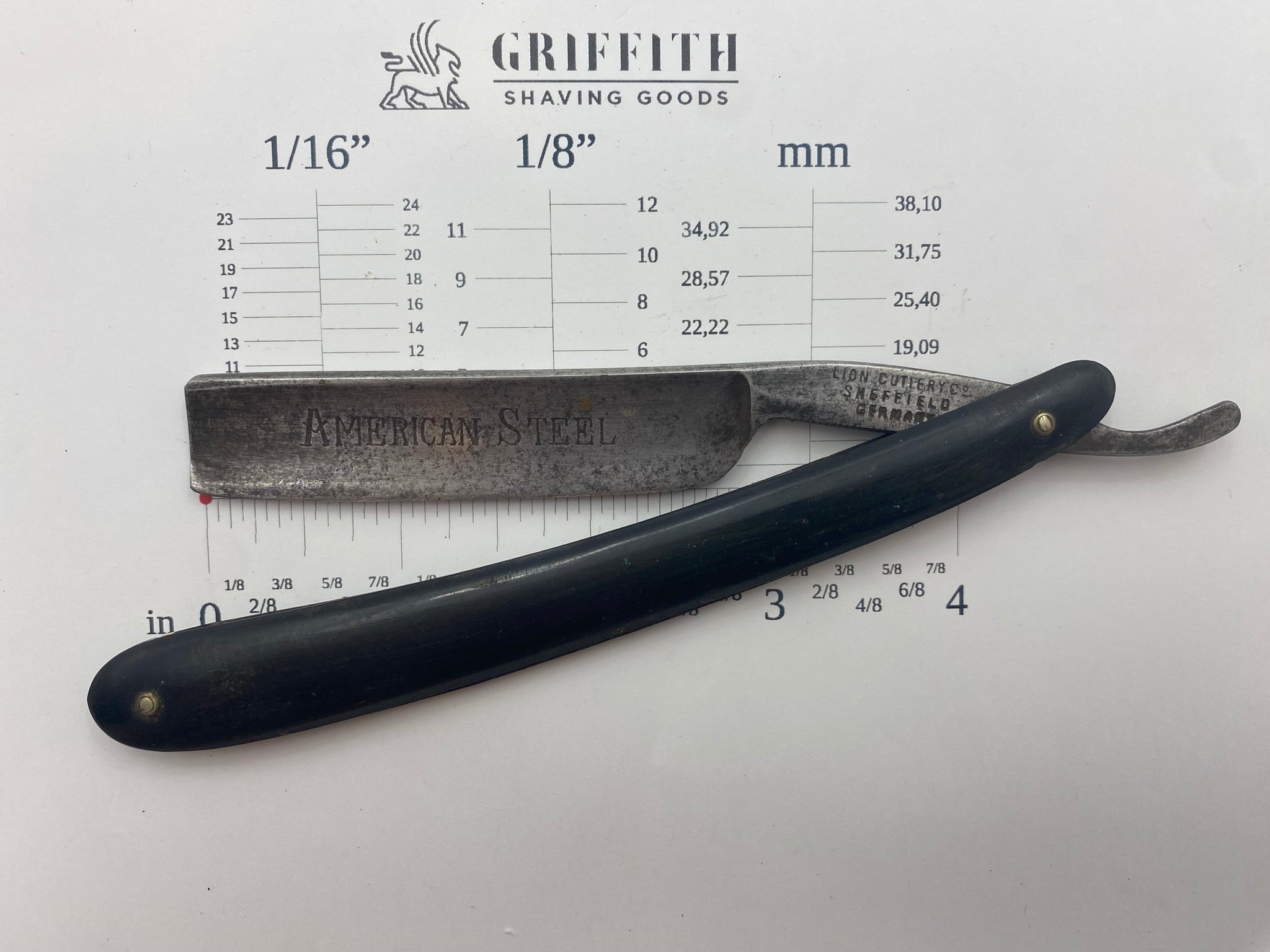 Vintage Lion Cutlery "American Steel" Razor for Restoration