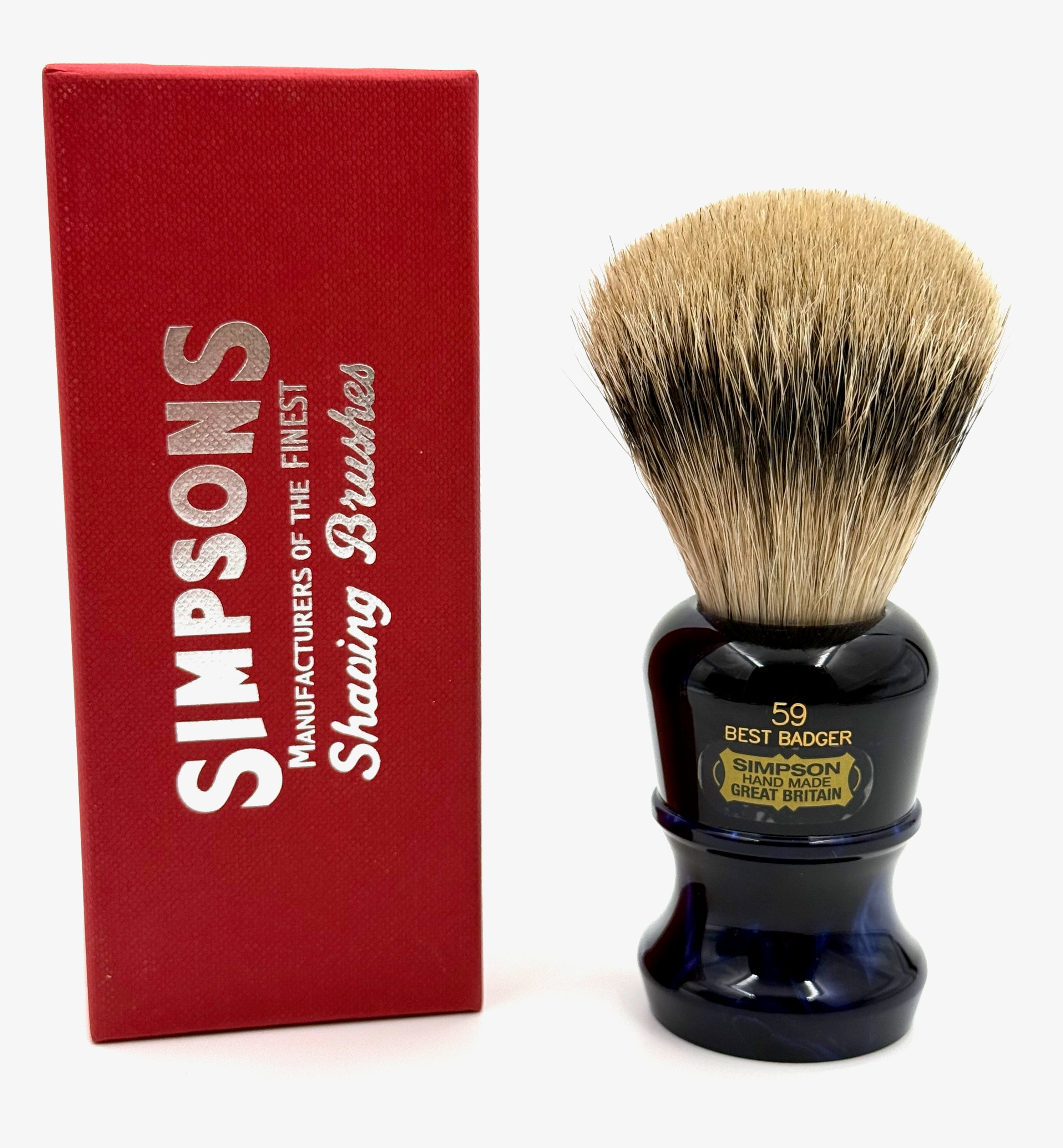 Limited Edition Simpsons 59 Best Badger Shaving Brush - Sapphire
