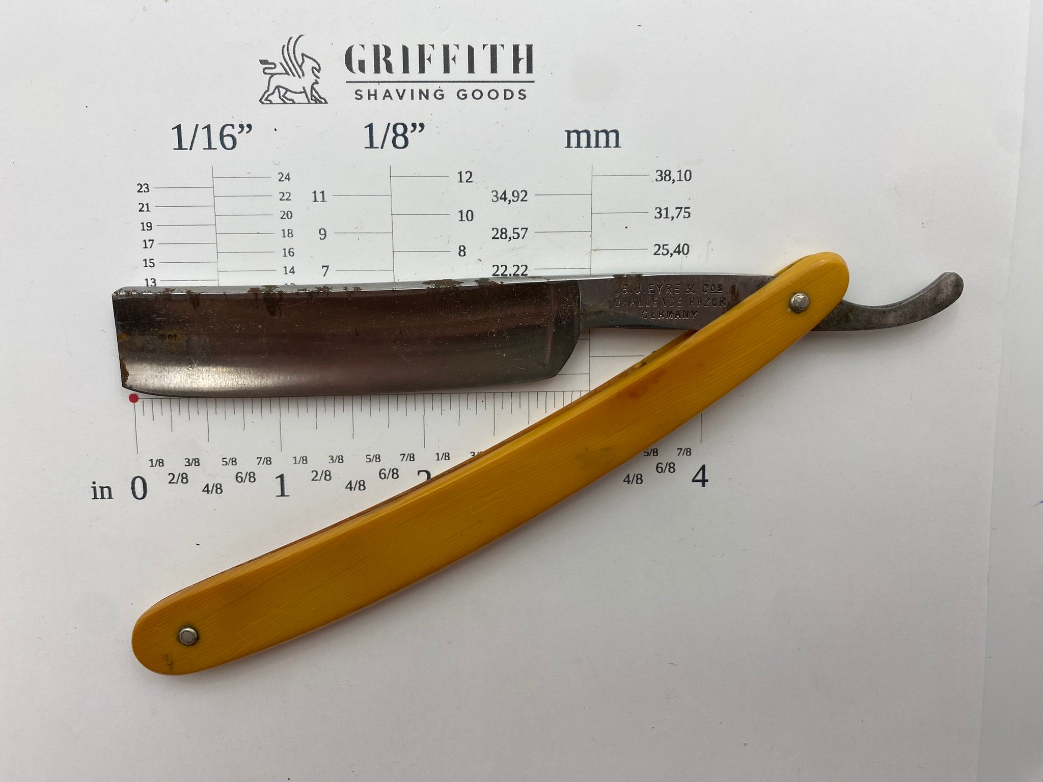 Vintage B.J. Eyre Co. German Razor for Restoration