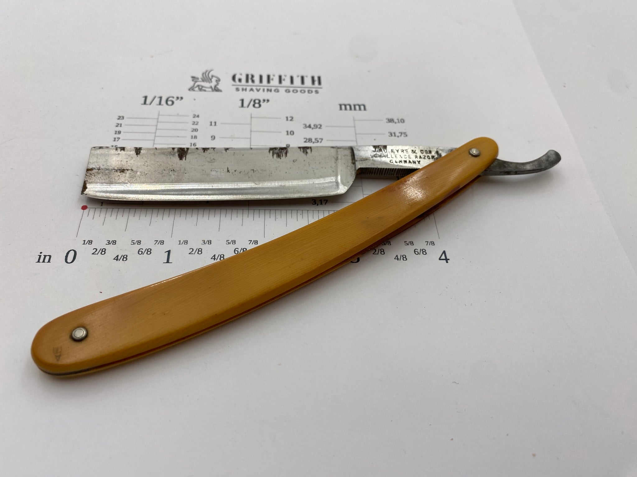 Vintage B.J. Eyre Co. German Razor for Restoration