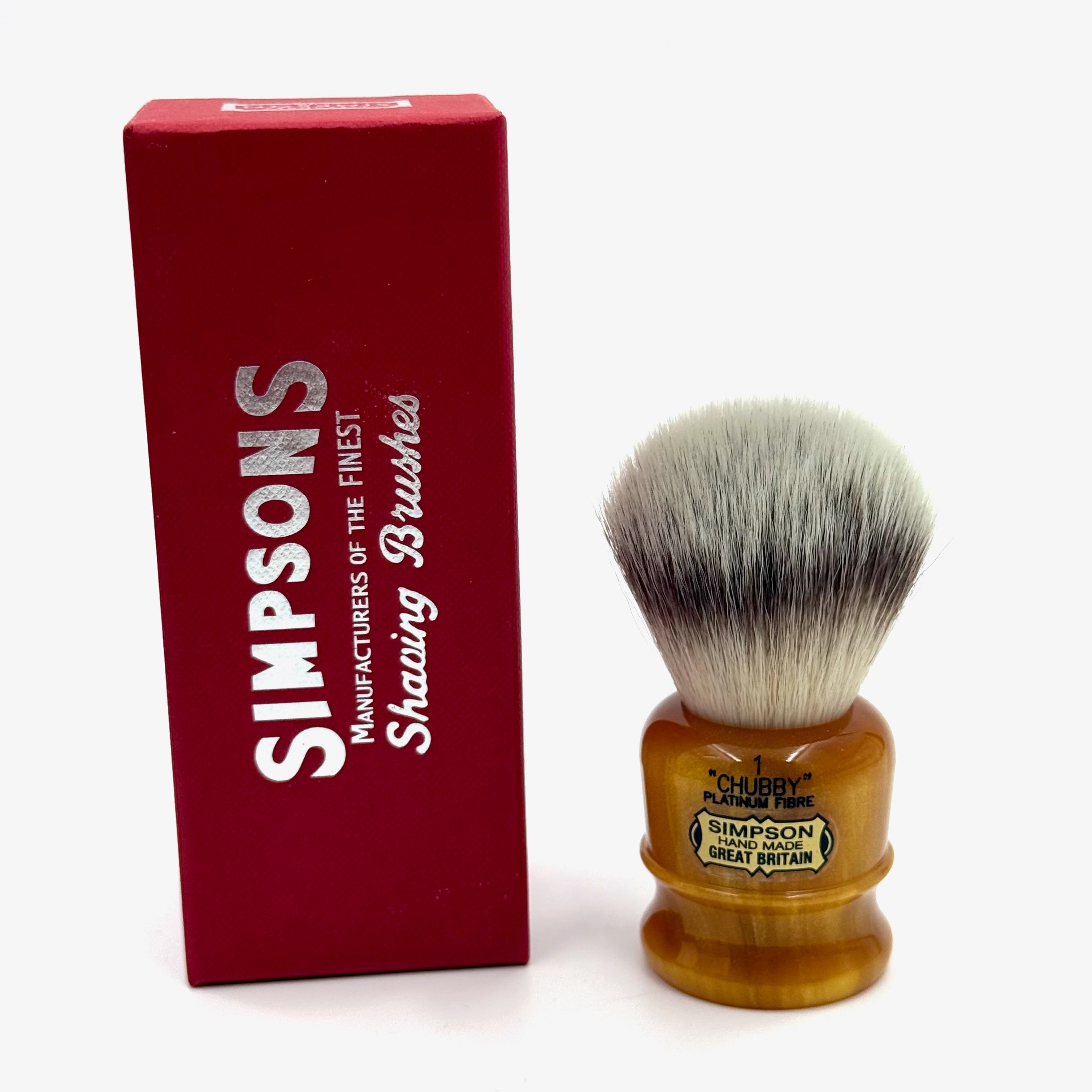 Limited Edition Simpson Chubby CH1 Platinum Shaving Brush - Liquid Gold