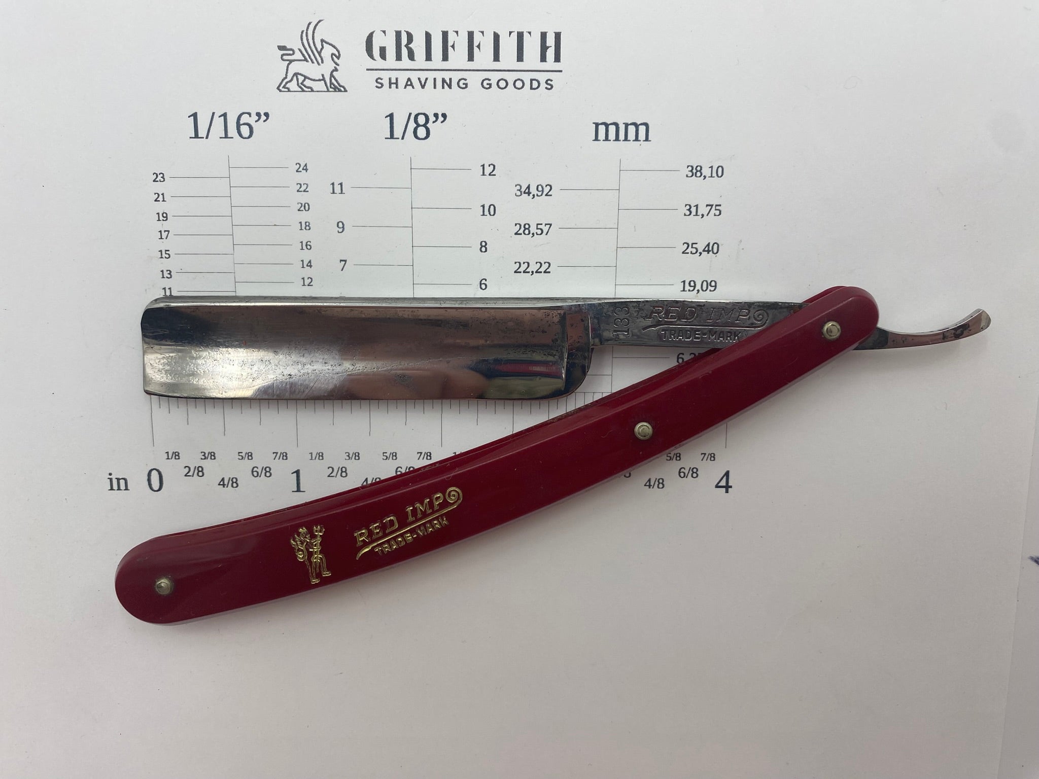 Vintage Morris Mfg. Co. Red Imp German Razor for Restoration
