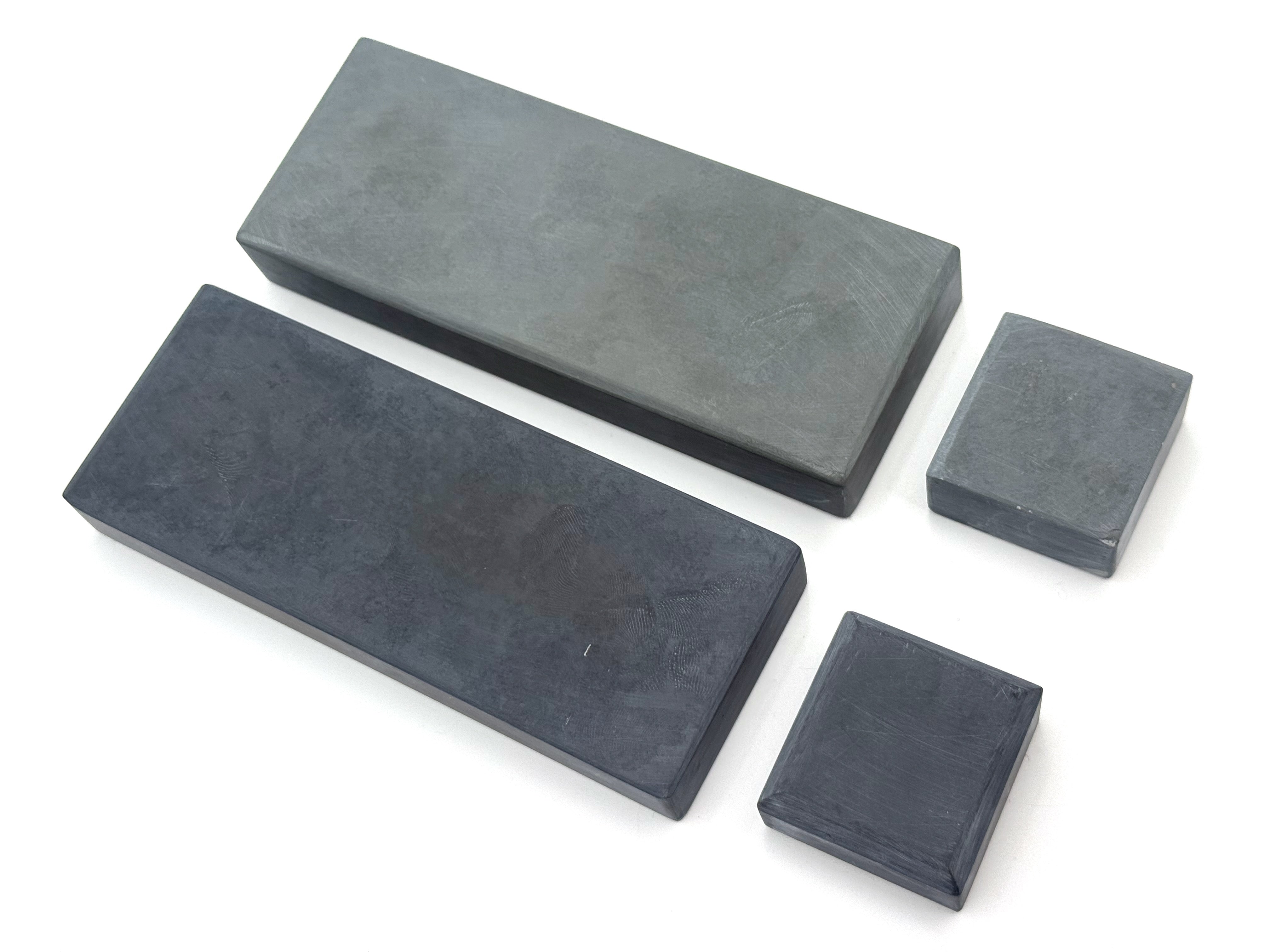 Ensemble de pierres à aiguiser Green Shadow et Black Shadow - 150 mm x 50 mm (6 x 2") - Pierres à aiguiser pour rasoir fin français avec pierre à lisier