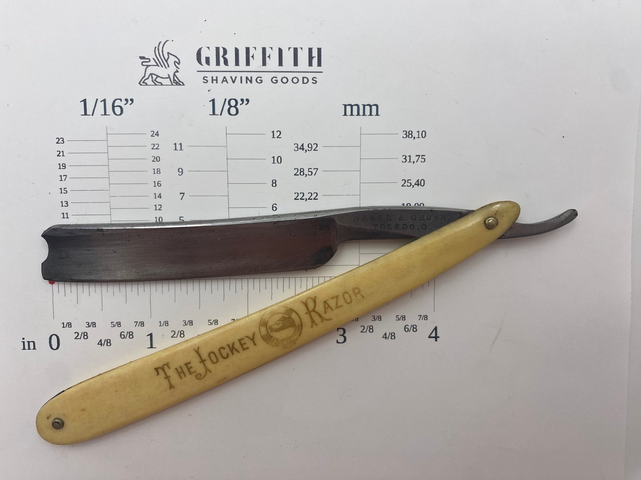 Vintage Maher & Grosh Ohio "Jockey Razor" for Restoration