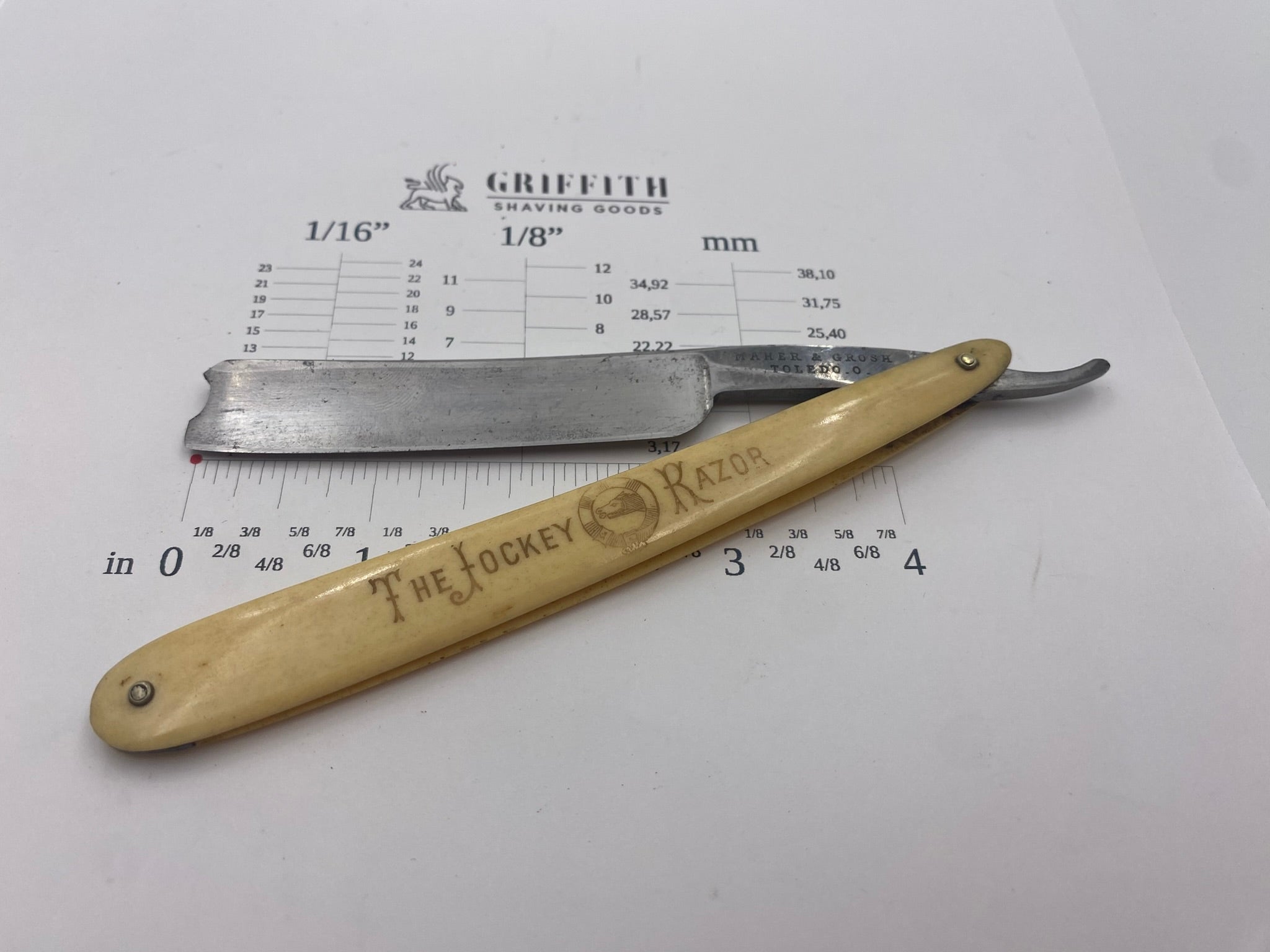 Vintage Maher & Grosh Ohio "Jockey Razor" for Restoration