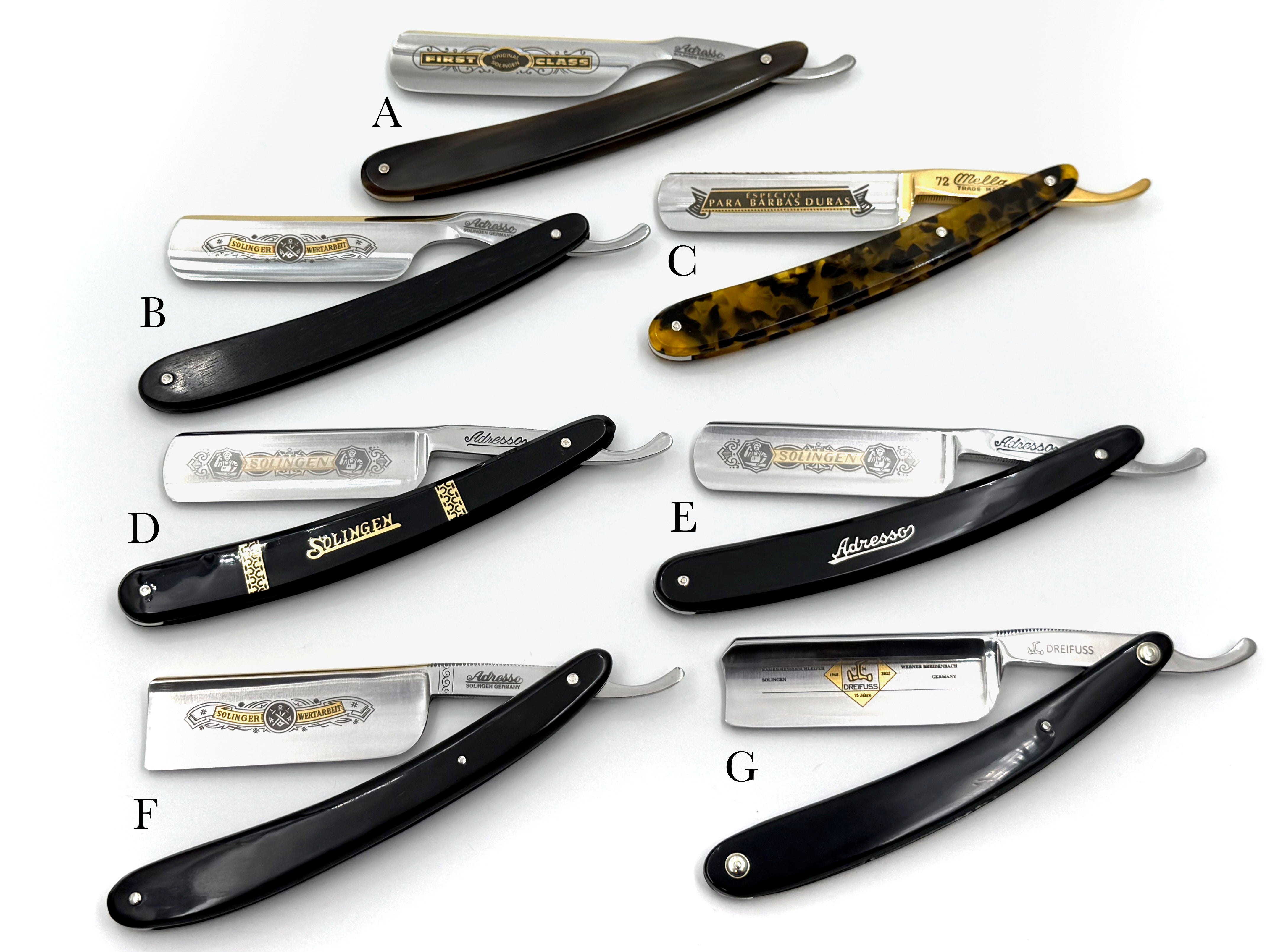 Werner Breidenbach - New 6/8-8/8 Solingen Straight Razors - CHOOSE YOUR RAZOR