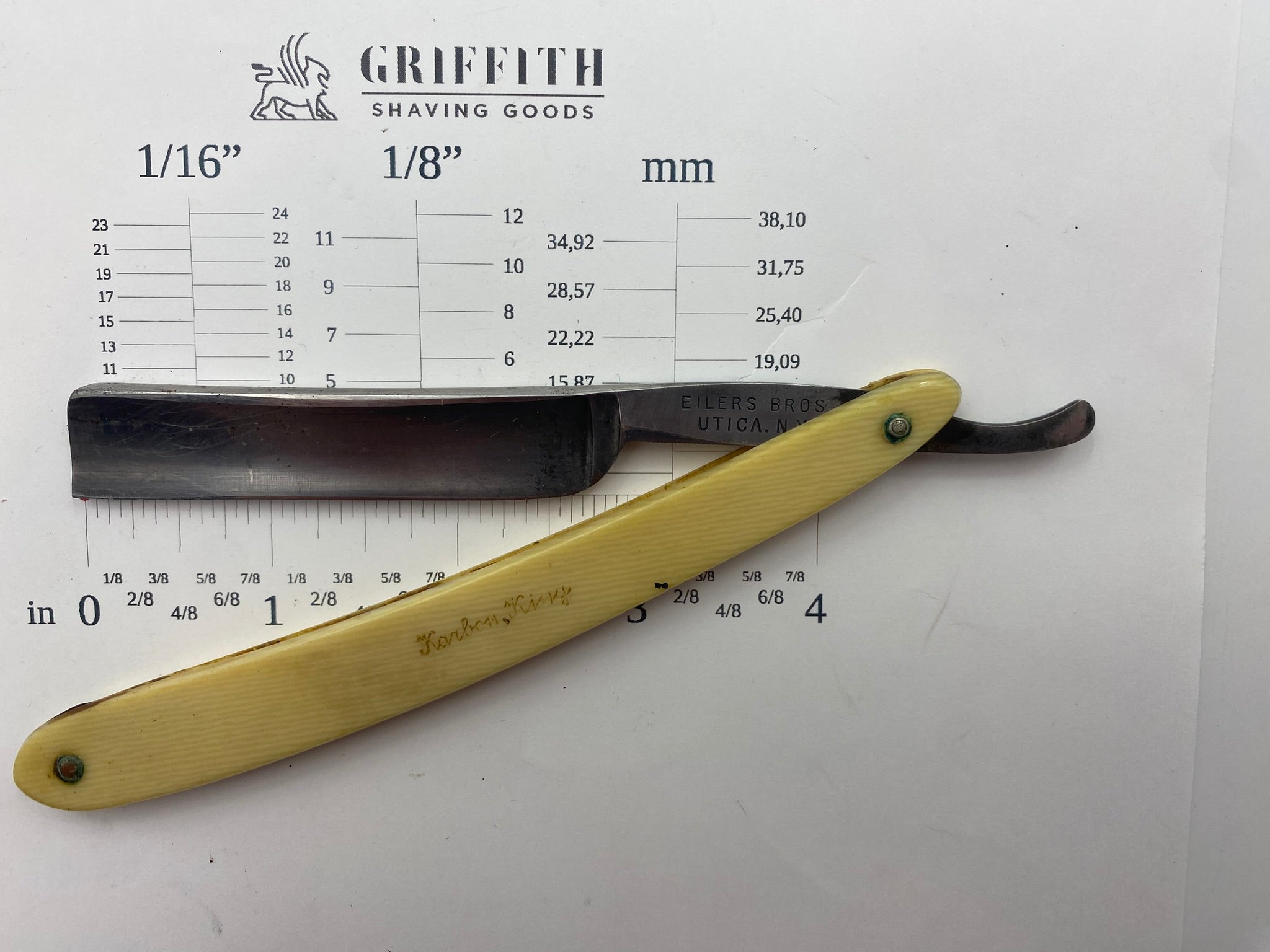 Vintage Eilers Bros. Utica NY Razor for Restoration