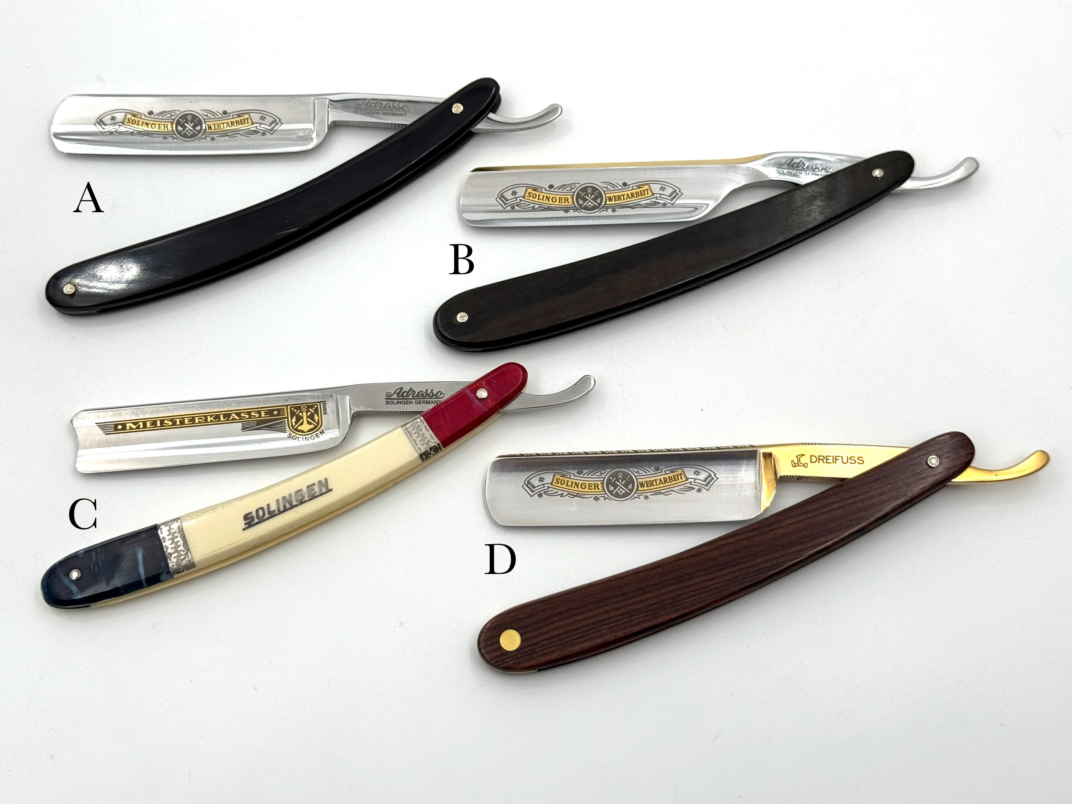 Werner Breidenbach - New 5/8-6/8 Solingen Straight Razors - CHOOSE YOUR RAZOR