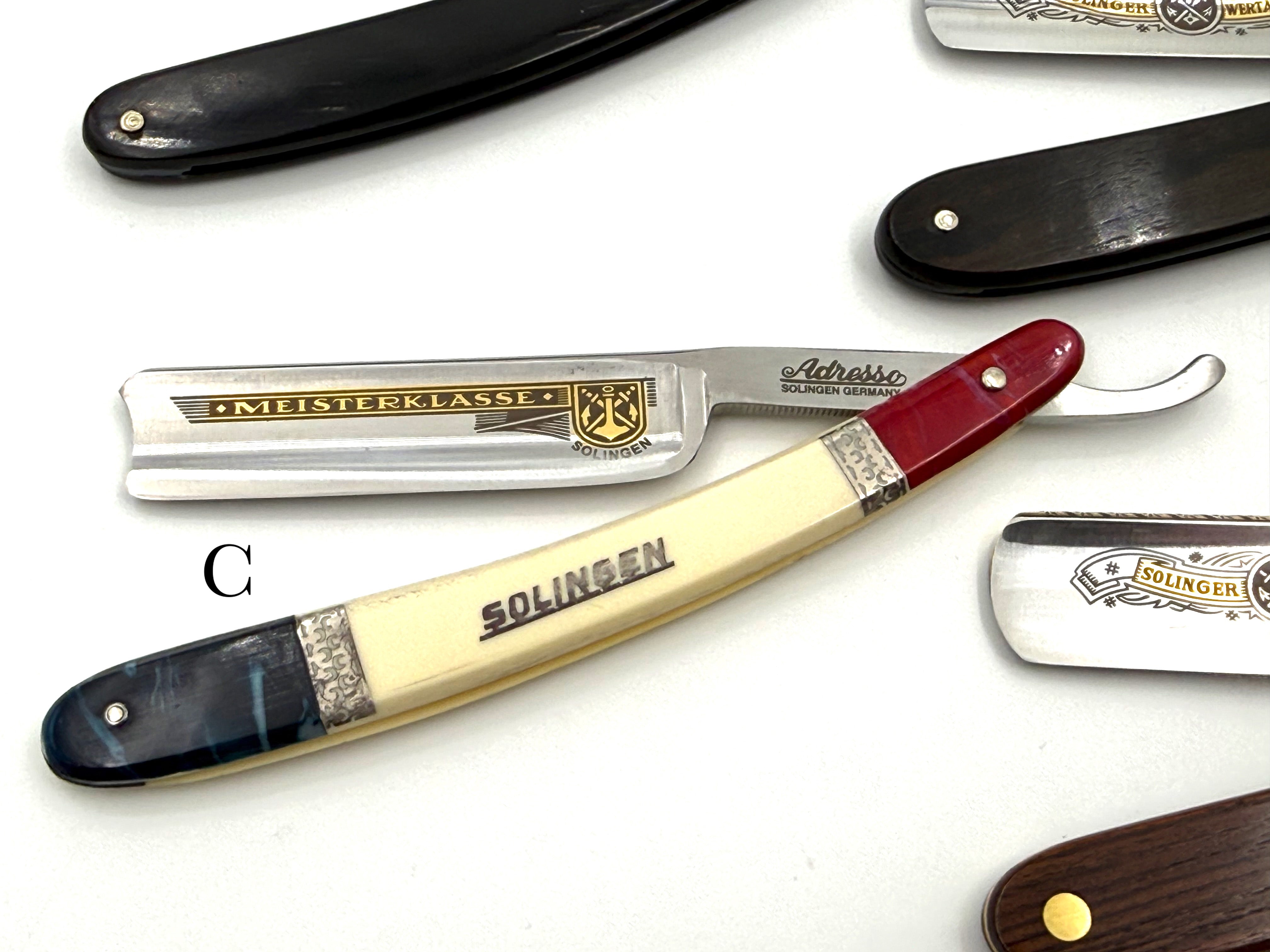 Werner Breidenbach - New 5/8-6/8 Solingen Straight Razors - CHOOSE YOUR RAZOR