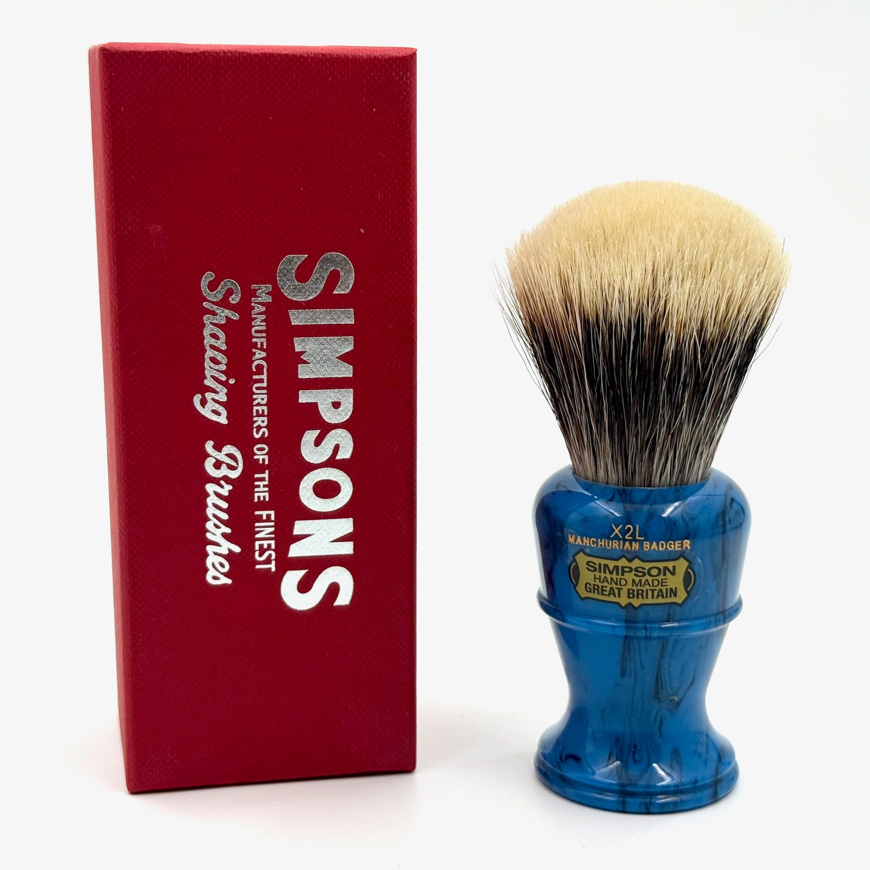 Limited Edition Simpsons Colonel X2L Manchurian Badger Shaving Brush - Cobalt