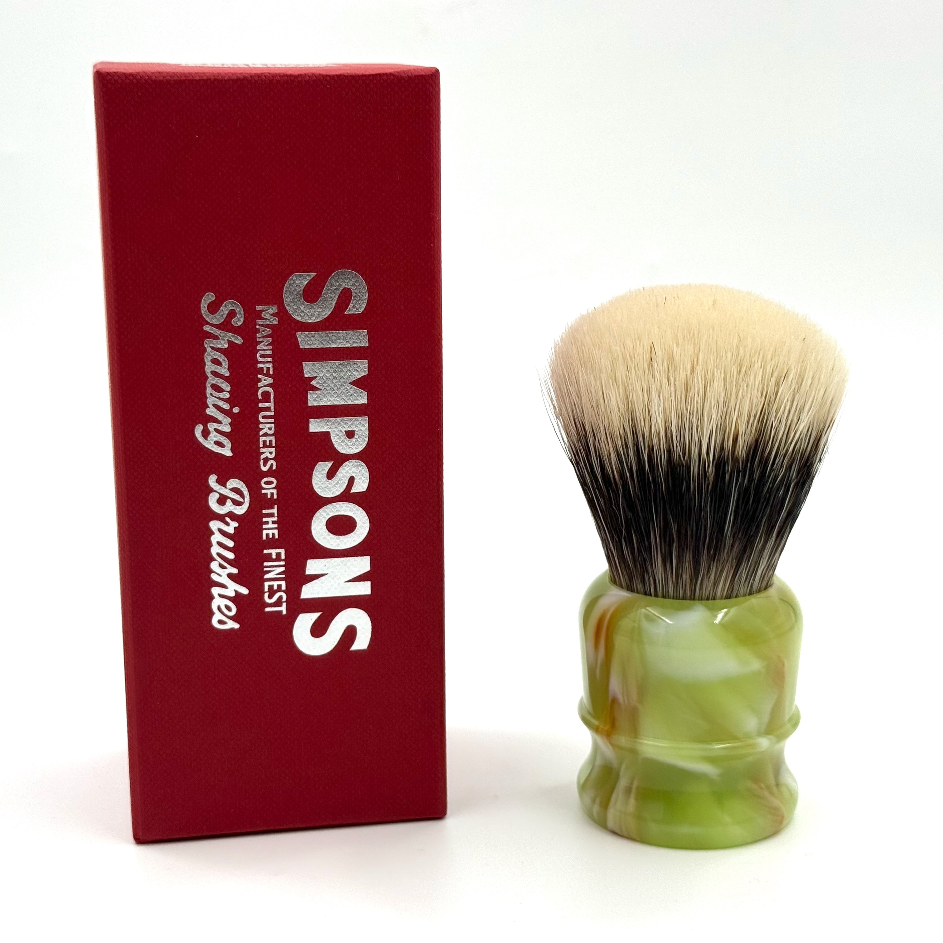 Limited Edition Simpson Chubby CH2 Manchurian Badger Shaving Brush - Jade