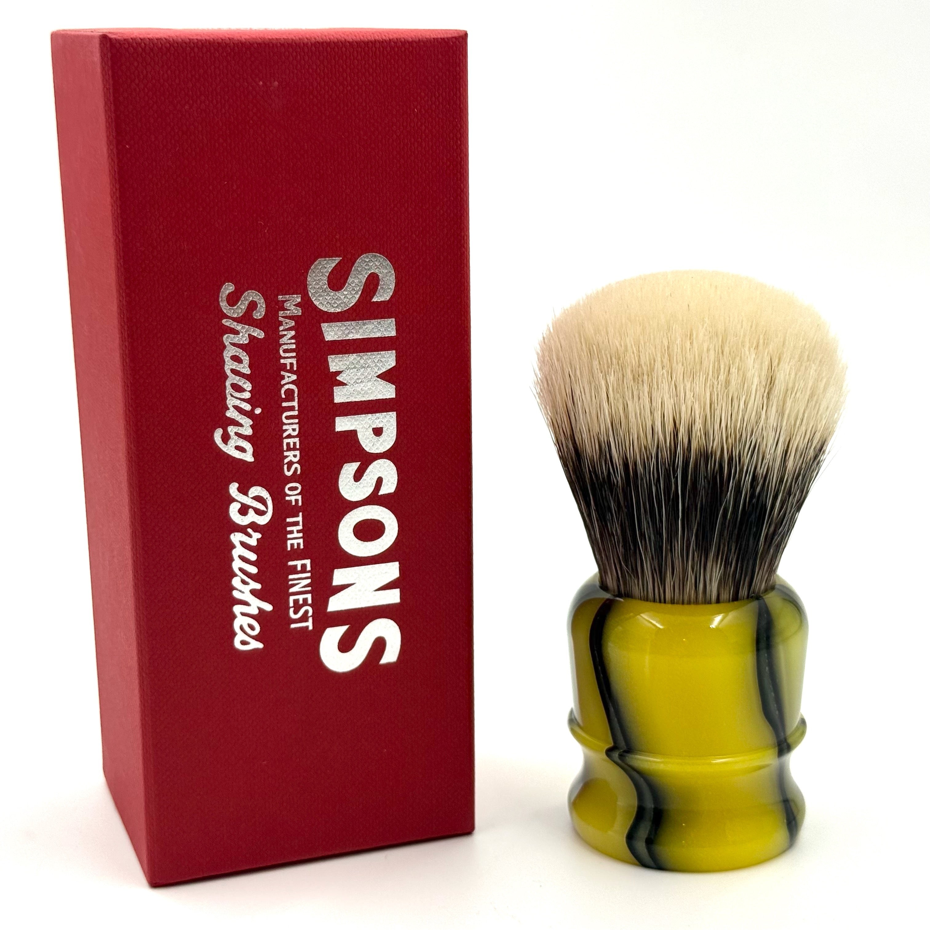 Limited Edition Simpson Chubby CH2 Manchurian Badger Shaving Brush - Medallion Yellow
