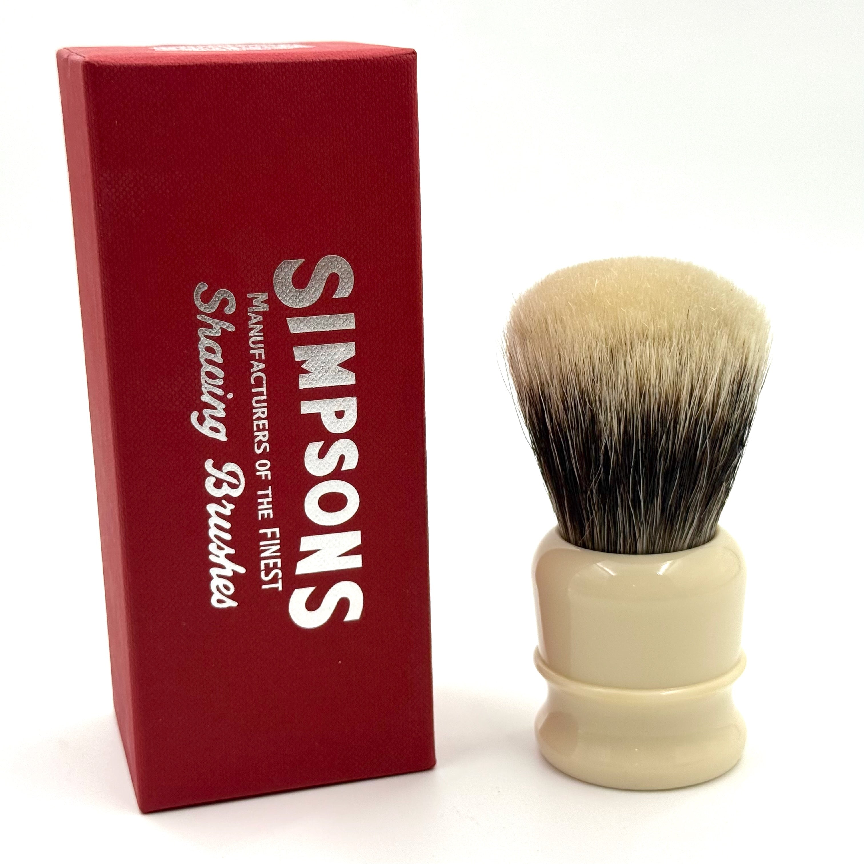 Limited Edition Simpson Chubby CH2 Manchurian Badger Shaving Brush - Ivory