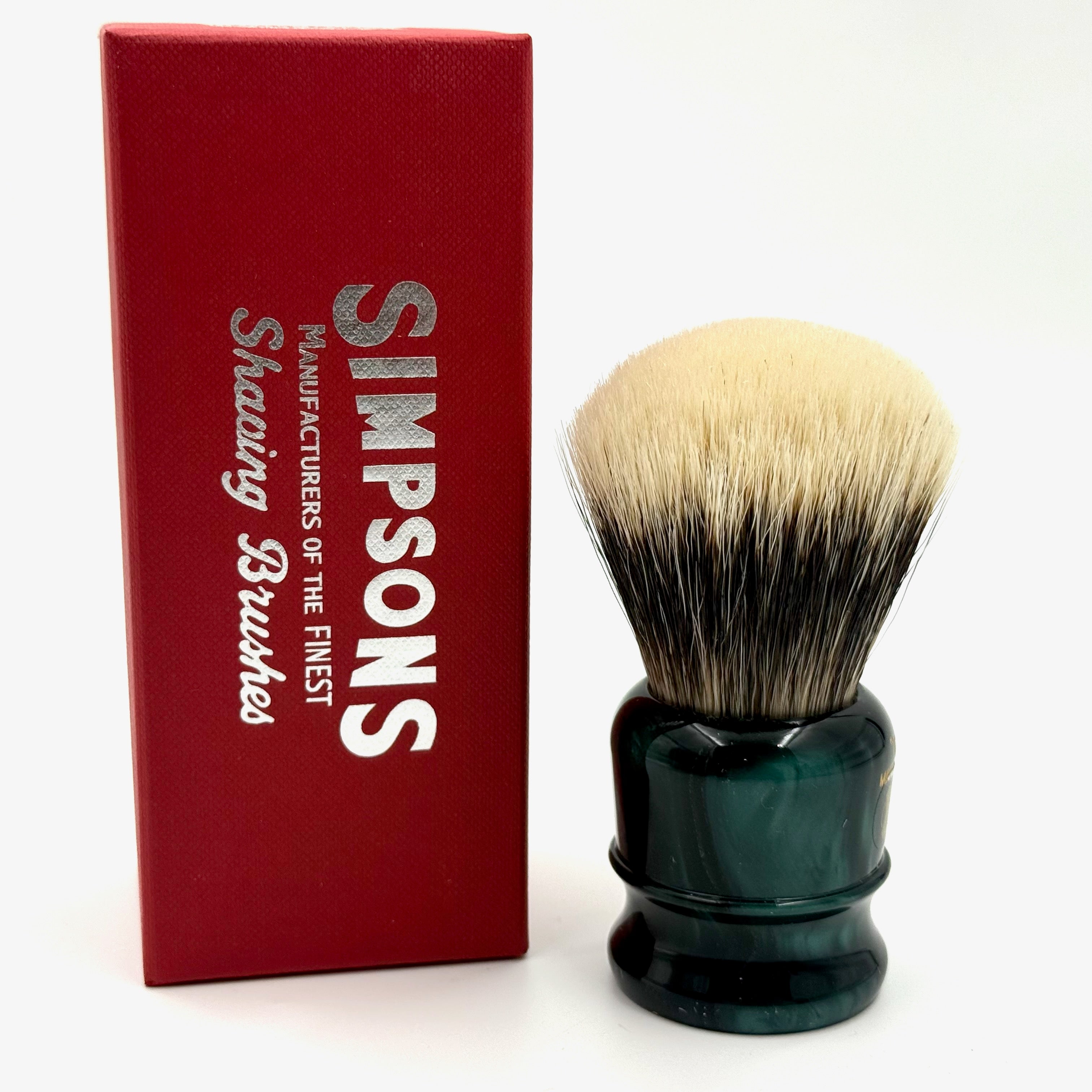 Limited Edition Simpson Chubby CH2 Manchurian Badger Shaving Brush - Emerald