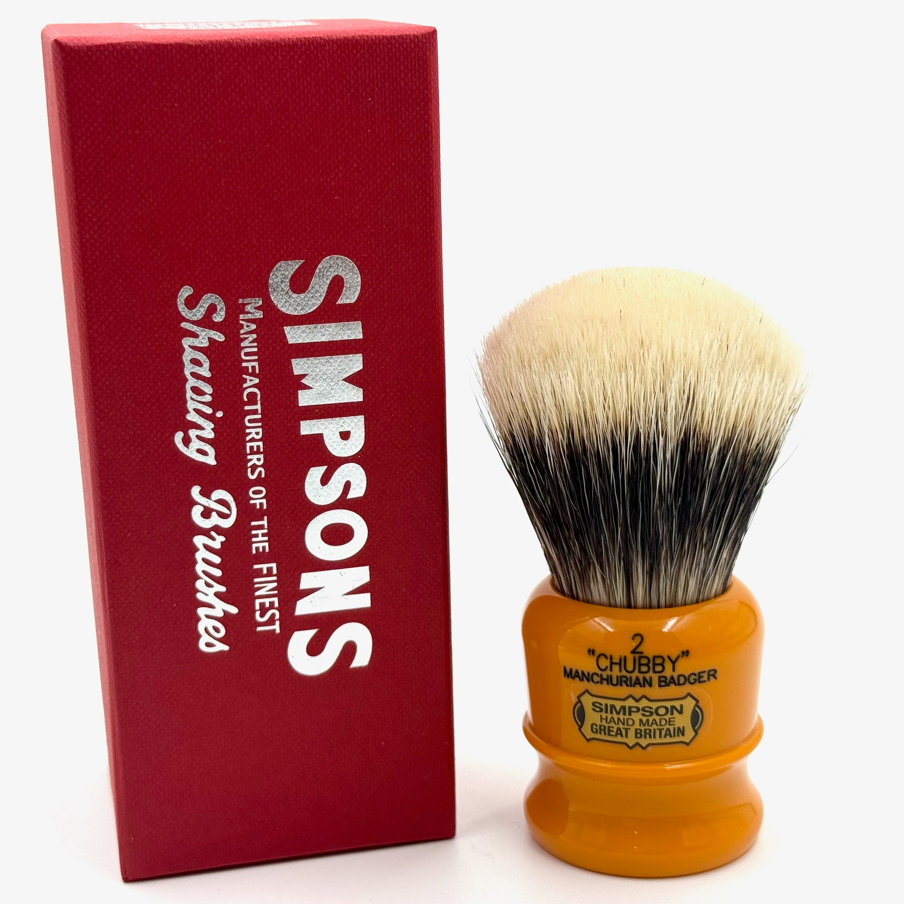 Limited Edition Simpson Chubby CH2 Manchurian Badger Shaving Brush - Butterscotch