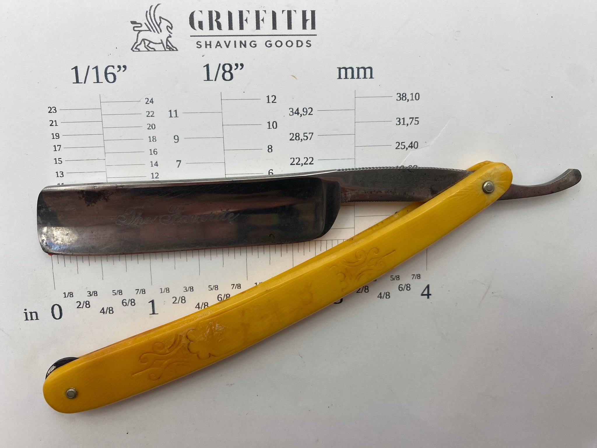 Vintage W.J. Crownshaw Liverpool Etched Razor for Restoration