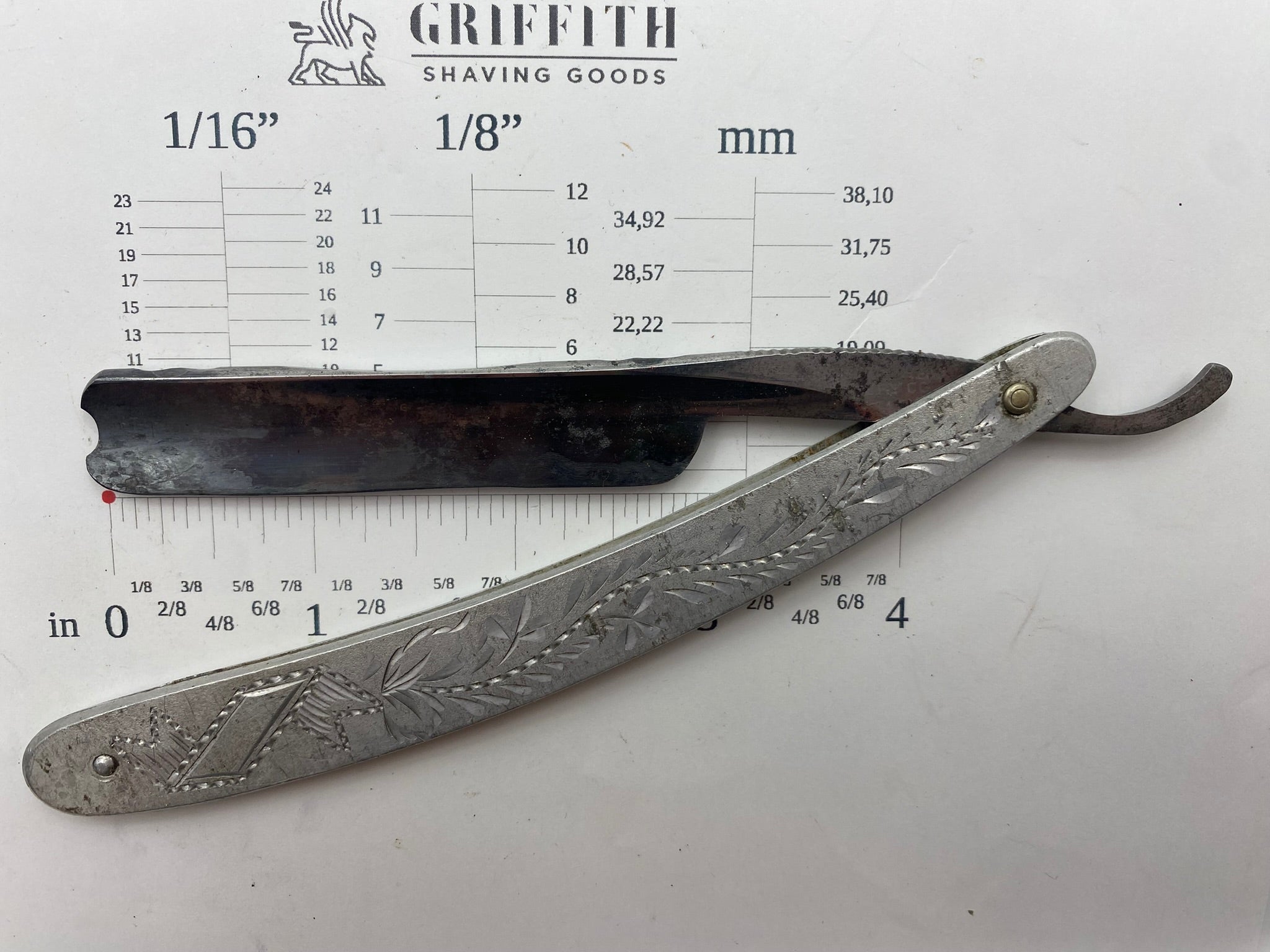 Vintage Csse Engraved Scales American Razor for Restoration