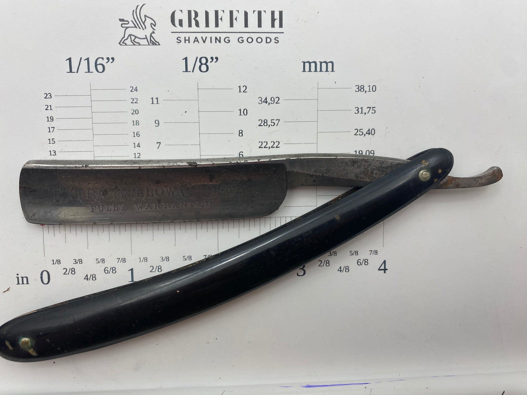 Vintage Harris Goar American Etched Razor for Restoration