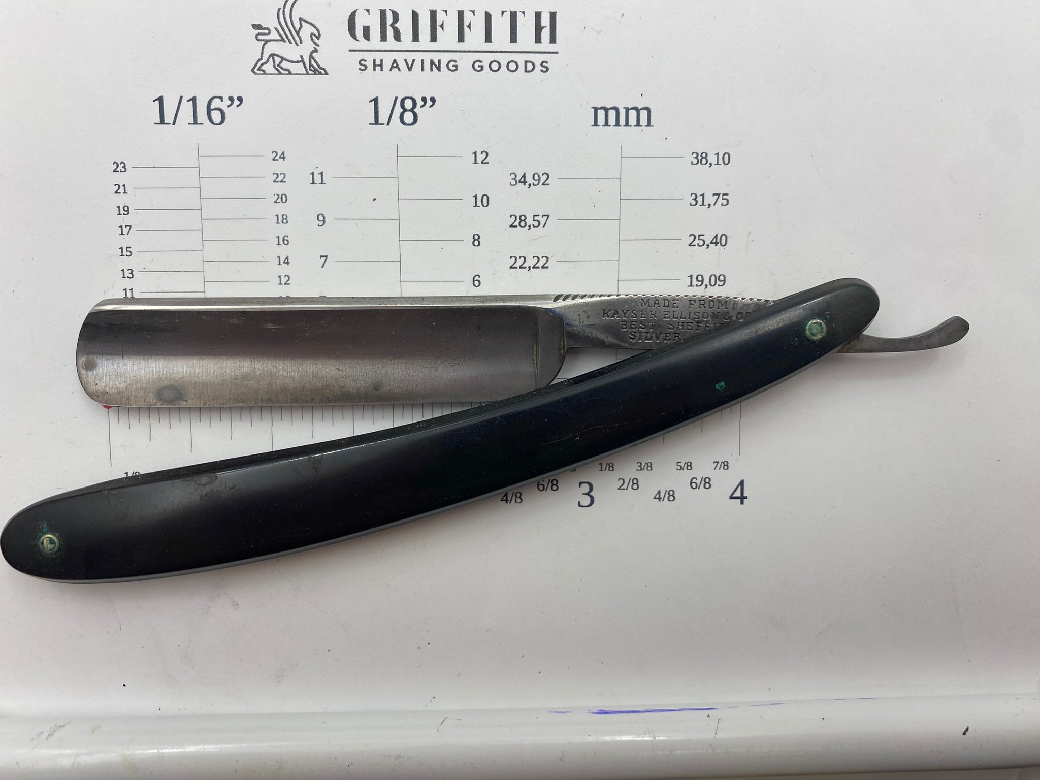 Vintage Kayser Ellison Silver Steel Razor for Restoration