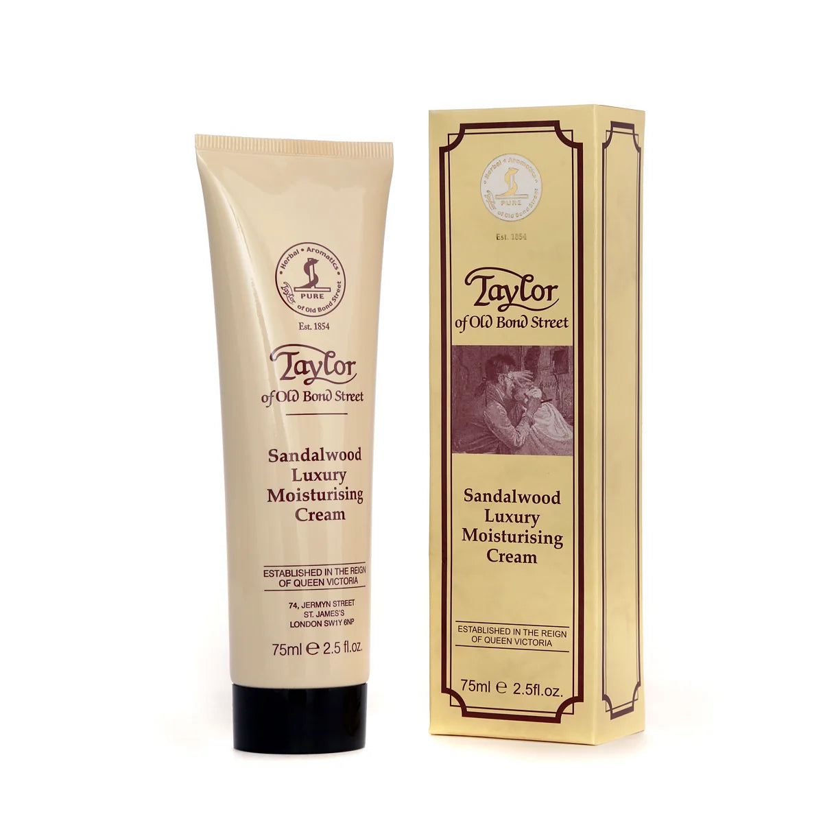 Taylor of Old Bond Street Sandalwood Moisturizing Cream - 75ml (2.5 oz)