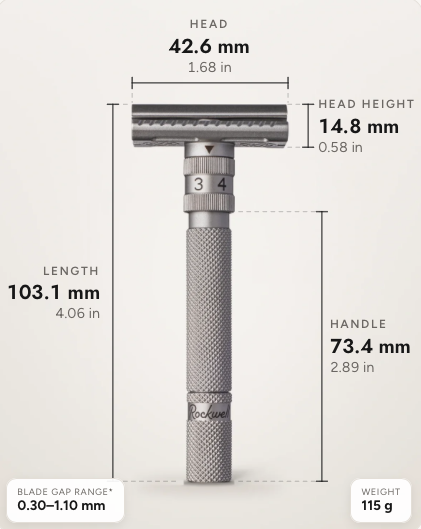 Rockwell SETPOINT™ Adjustable Safety Razor - Stainless Steel