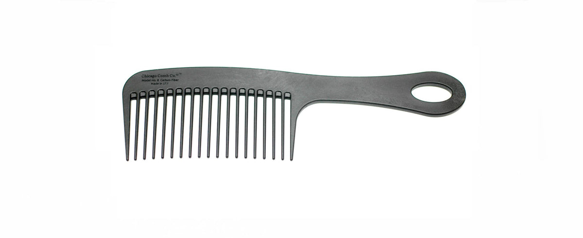 Chicago Comb Co. - Model No. 8 Carbon Fiber Comb
