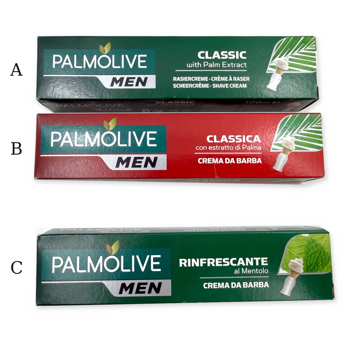 Palmolive Men Shaving Cream – Three Varieties – 100 ml – Unopened Old Stock