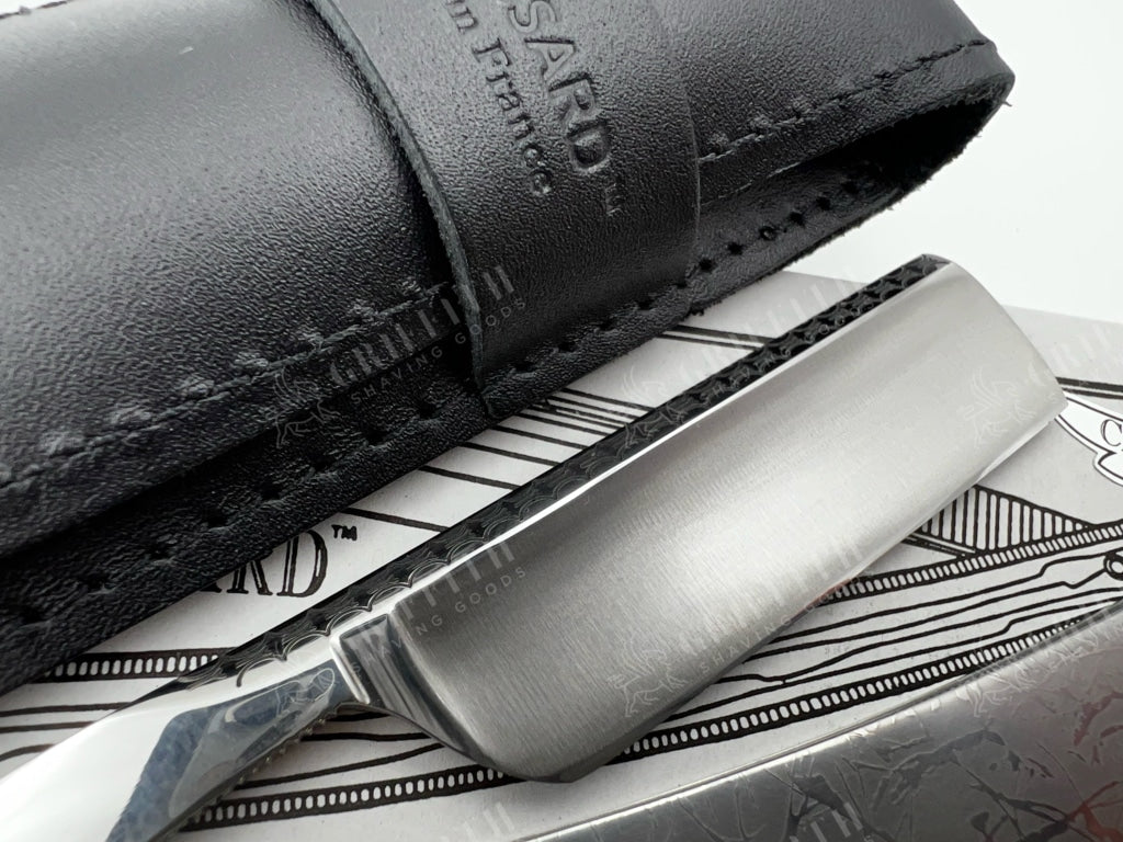 Thiers Issard 6/8 Engraved Spine With Etched Stainless Steel Scales - Cloud Design Half Hollow