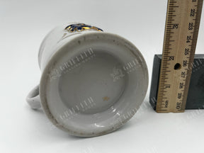 Antique Applied Decoration Shaving Mug / Scuttle - Lovely And Good Condition