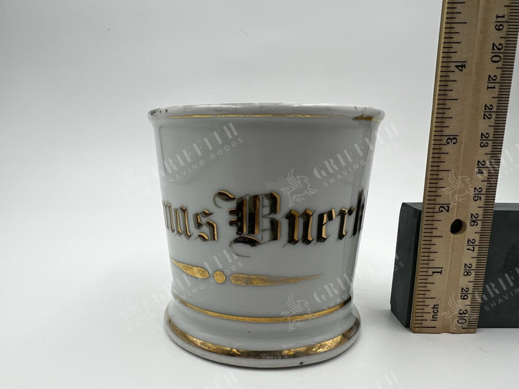 Antique Handpainted Personalized Shaving Mug - Lovely and Good Condition