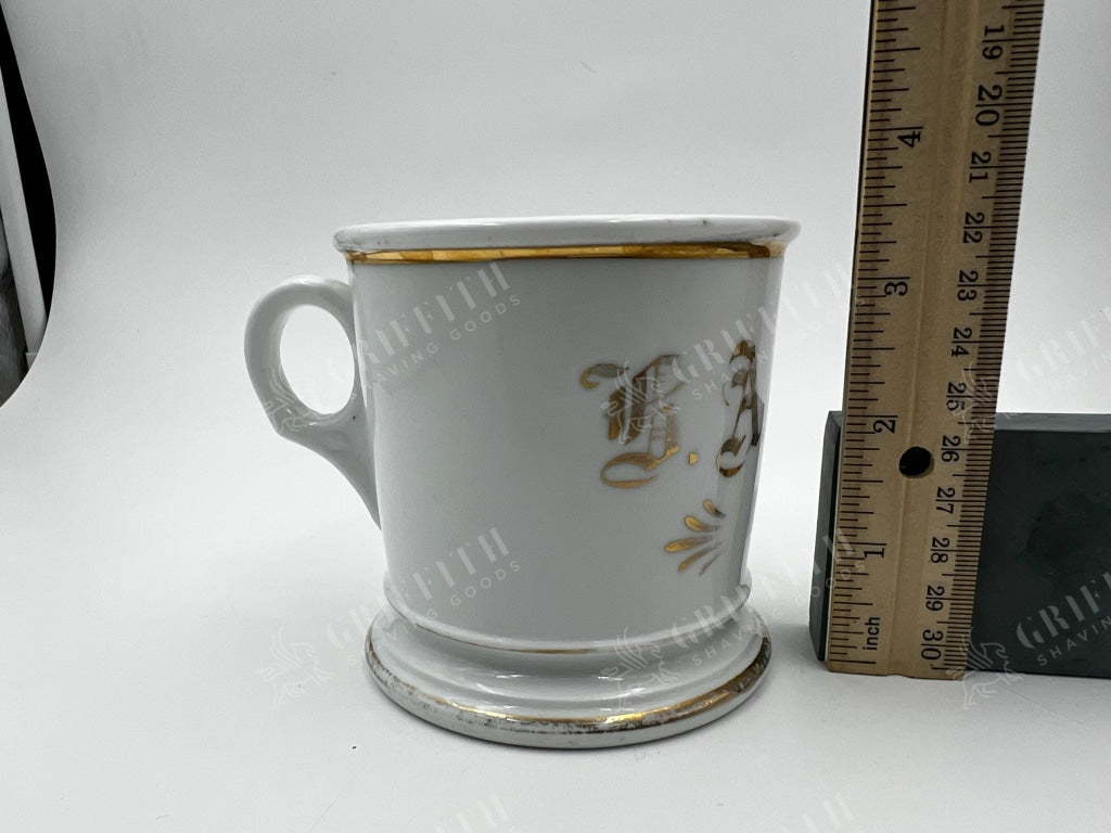 Antique Handpainted Personalized Shaving Mug - Lovely And Good Condition