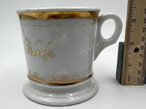 Antique Handpainted Personalized Shaving Mug - Lovely And Good Condition