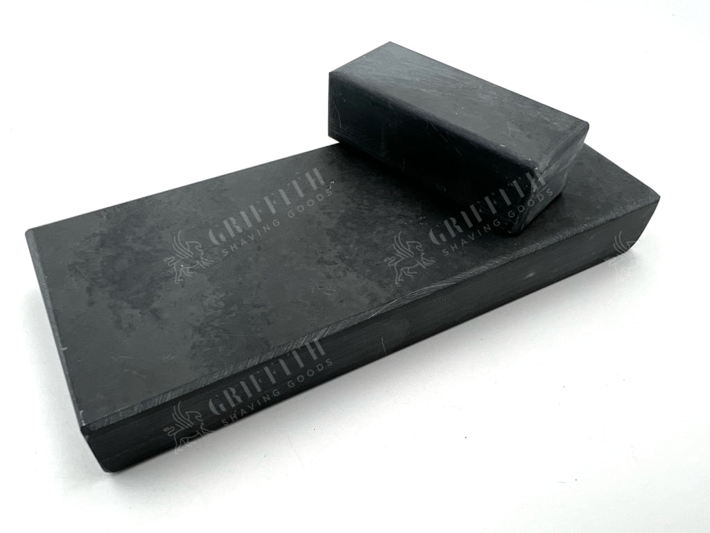 Black Shadow - 150x60mm (5.9x2.25") -French Fine Finishing Razor Hone Sharpening Stone with Slurry Stone