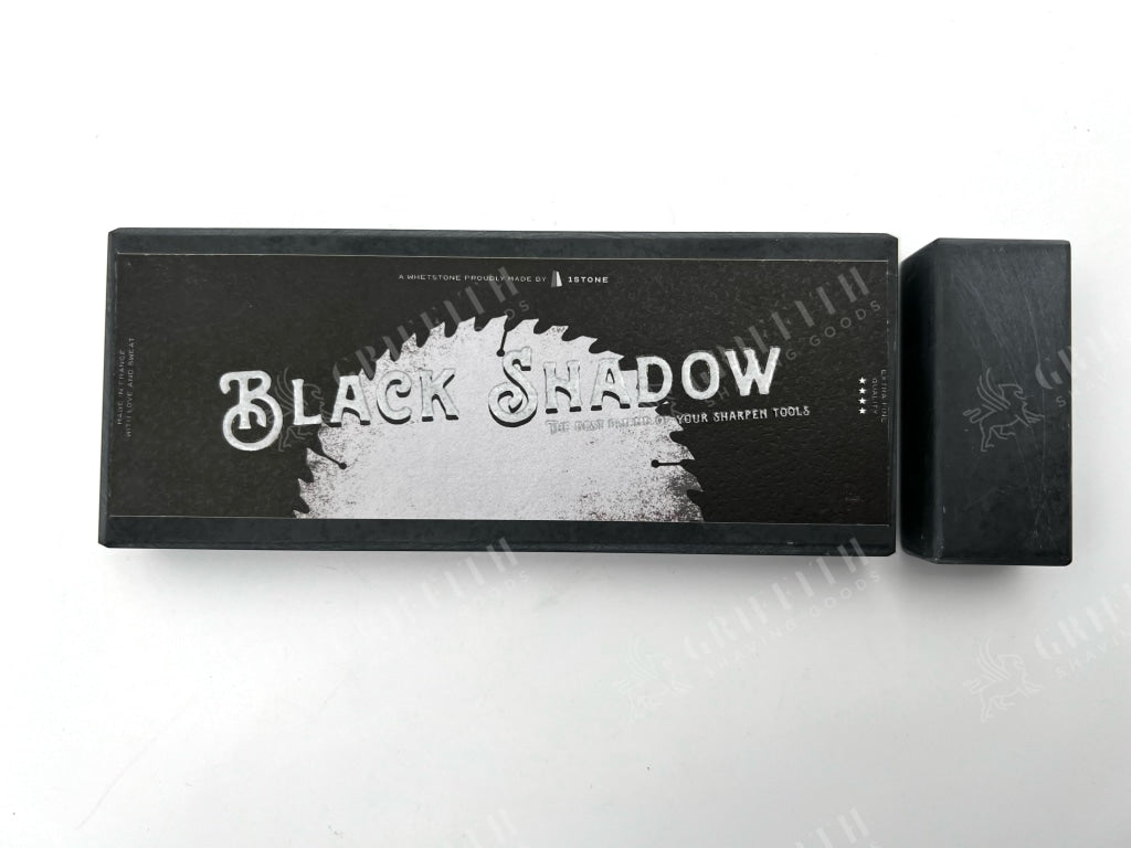 Black Shadow - 150x60mm (5.9x2.25") -French Fine Finishing Razor Hone Sharpening Stone with Slurry Stone
