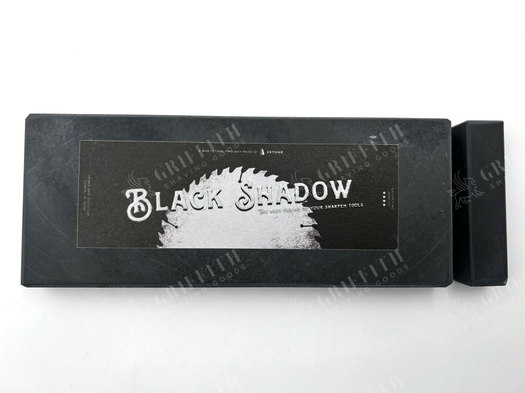 Black Shadow - 200x80mm (7.8x3.15") -French Fine Finishing Razor Hone Sharpening Stone with Slurry Stone