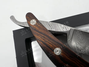 Boker Damascus Master Cutter 8/8 Blade With Desert Ironwood Scales Full Hollow Solingen Straight
