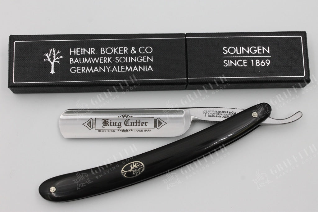 Boker King Cutter 5/8 Full Hollow Blade With Black Scales Solingen Straight Razor